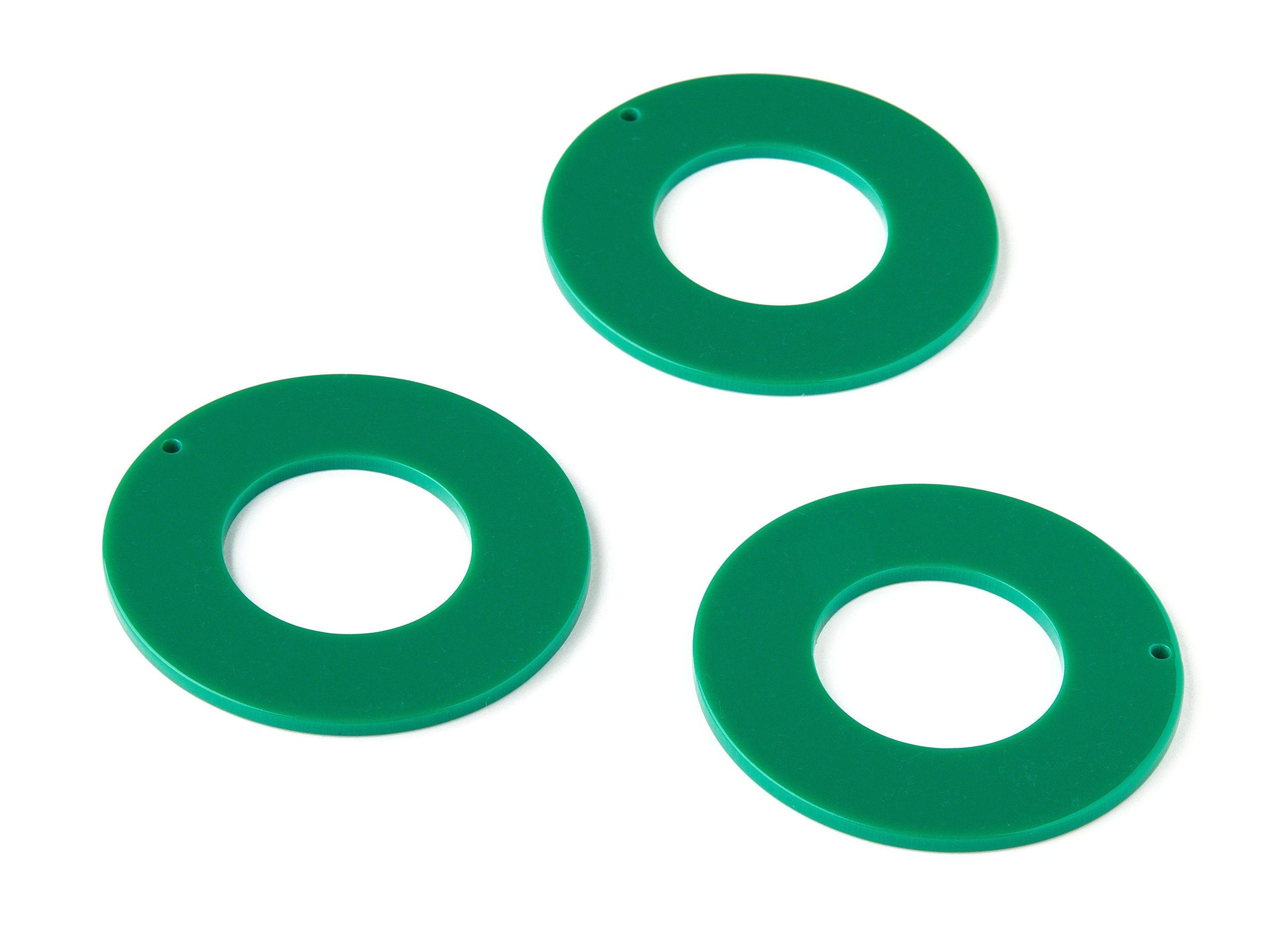 Acrylic Circle Charms - Circle Earrings and Pendant - Earring Finding - Jewelry Making - Color Code: A346 - 47.84x47.84x2.51mm - AC1660-A346 - DOMEDBAZAAR