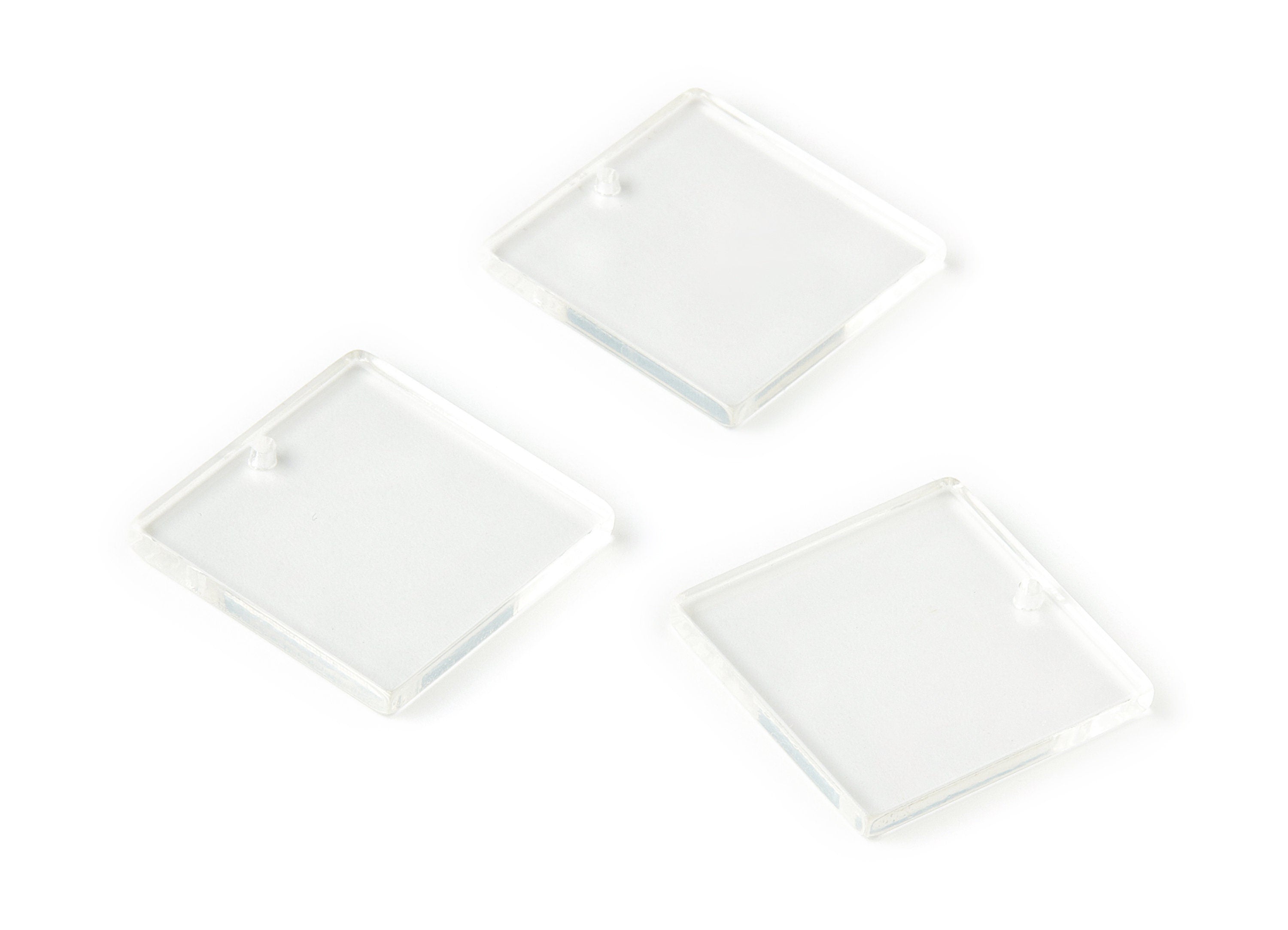 Acrylic Square Charms - Square Earrings and Pendant - Earring Findings - Jewelry Supplies - Color Code: A63 - 25.3x25.3x2.61mm - AC1664-A63 - DOMEDBAZAAR