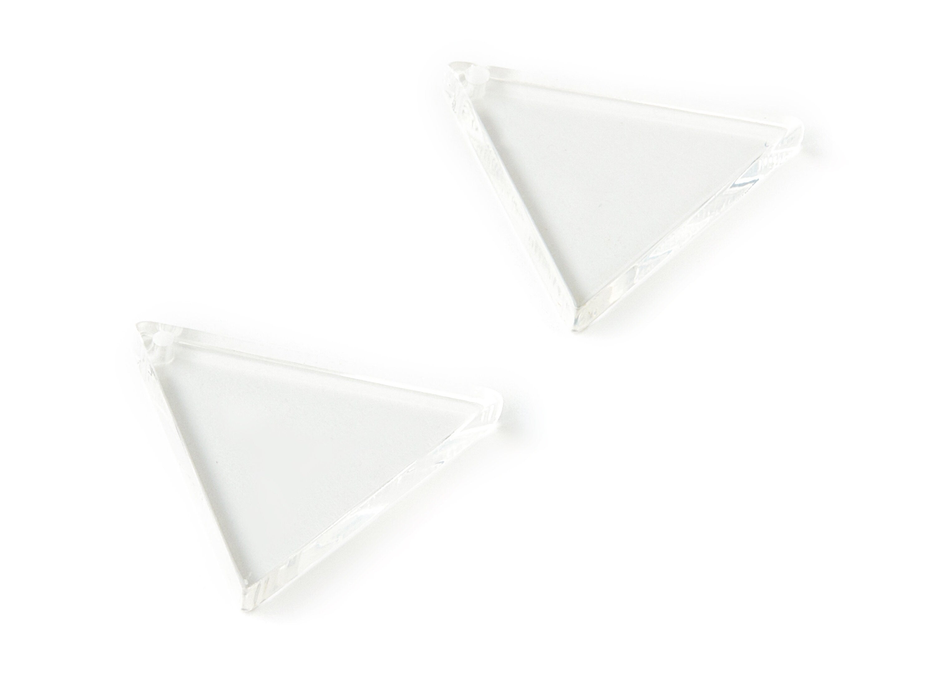 Acrylic Triangle Charms - Triangle Earrings and Pendant - Earring Findings - Color Code: A63 - 24.82x21.81x2.91mm - AC1665-A63 - DOMEDBAZAAR