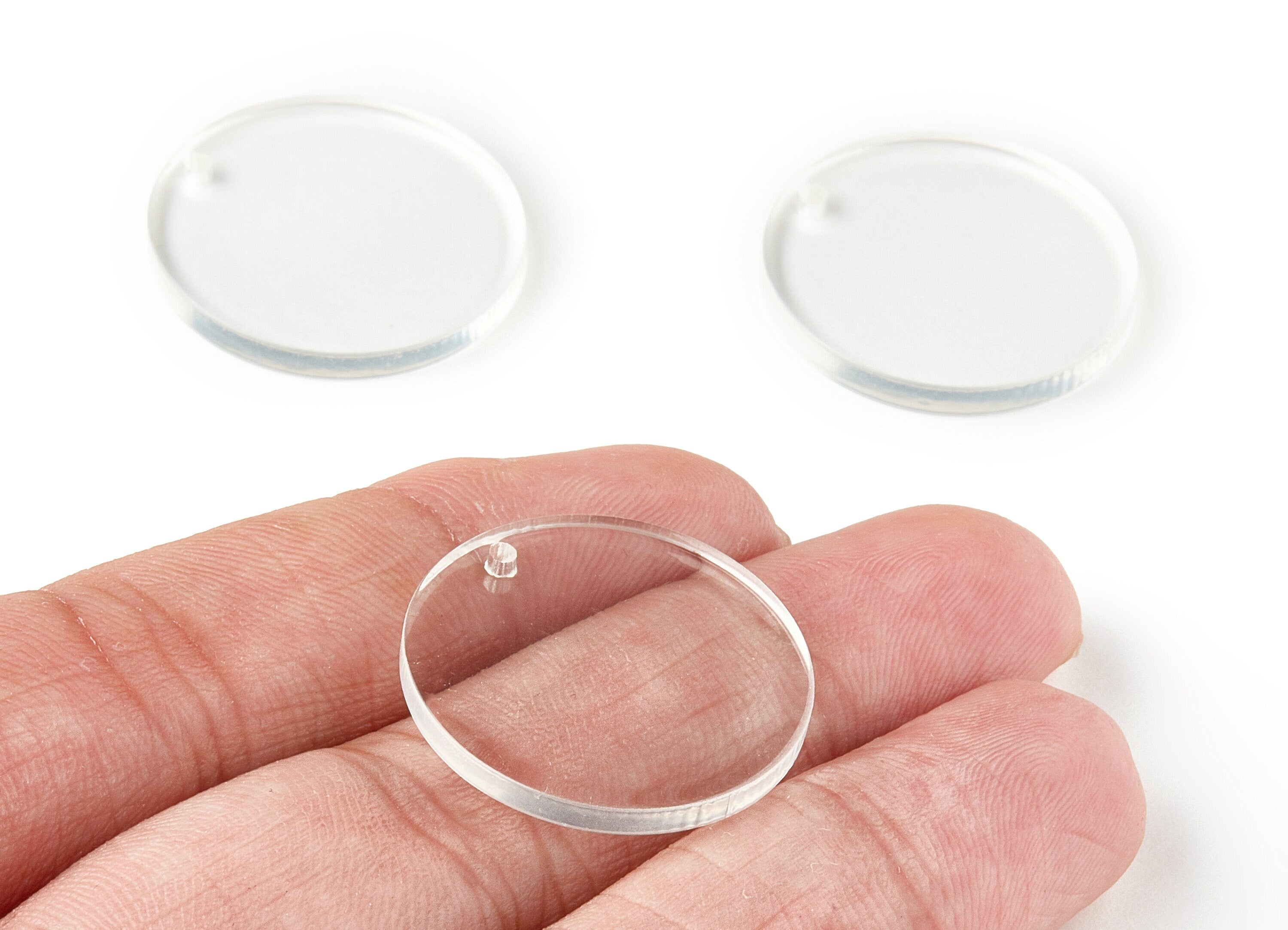 Acrylic Round Charms - Coin Earrings and Pendant - Earring Findings - Jewelry Supplies - Color Code: A63 - 25.29x25.29x2.46mm - AC1668-A63 - DOMEDBAZAAR