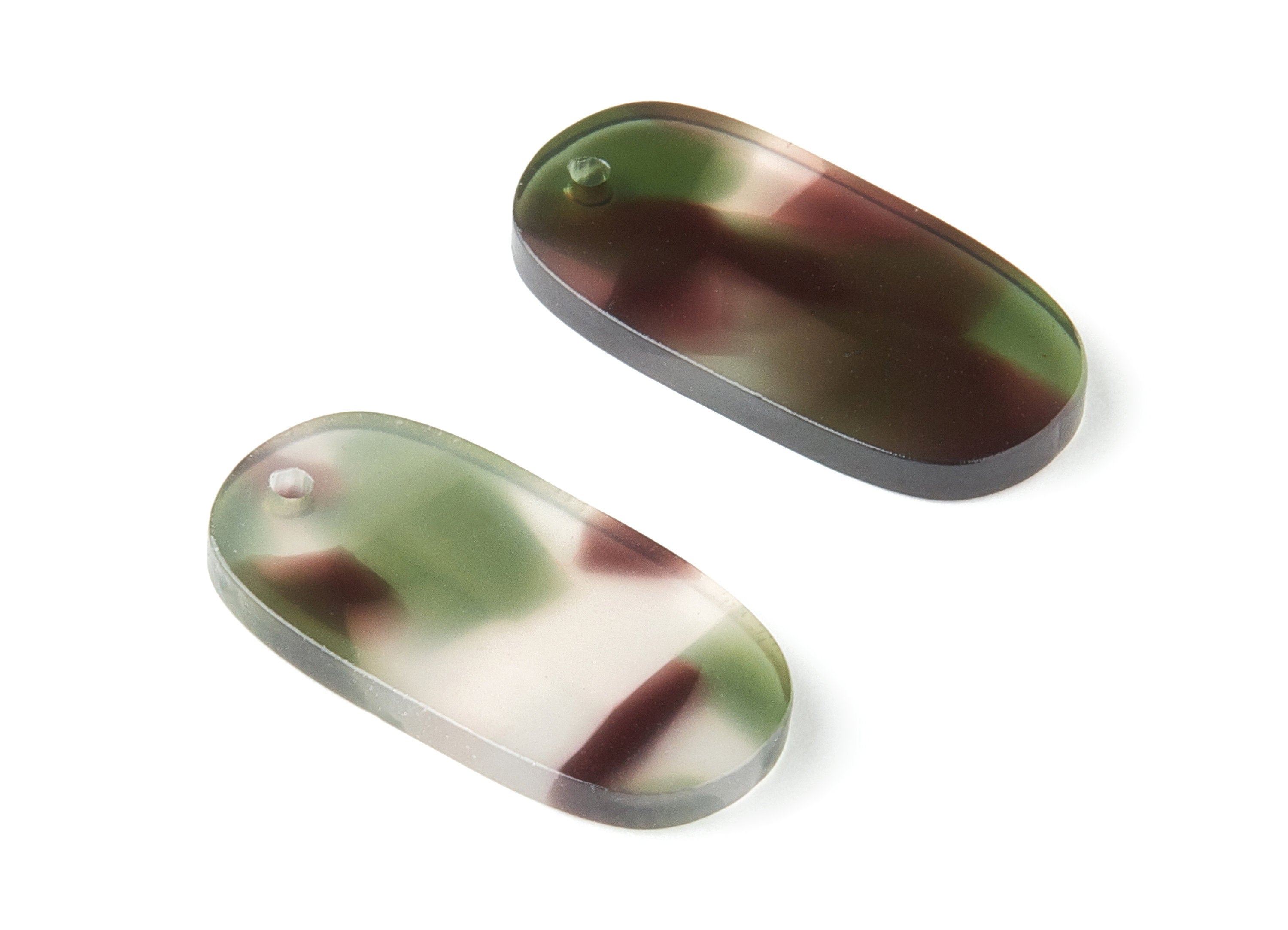 Acetate Oval Charms - Oval Earrings and Pendant - Earring Findings - Jewelry Supplys - Color Code:A349 - 26.42x14.07x2.3mm - AC1156-A349 - DOMEDBAZAAR