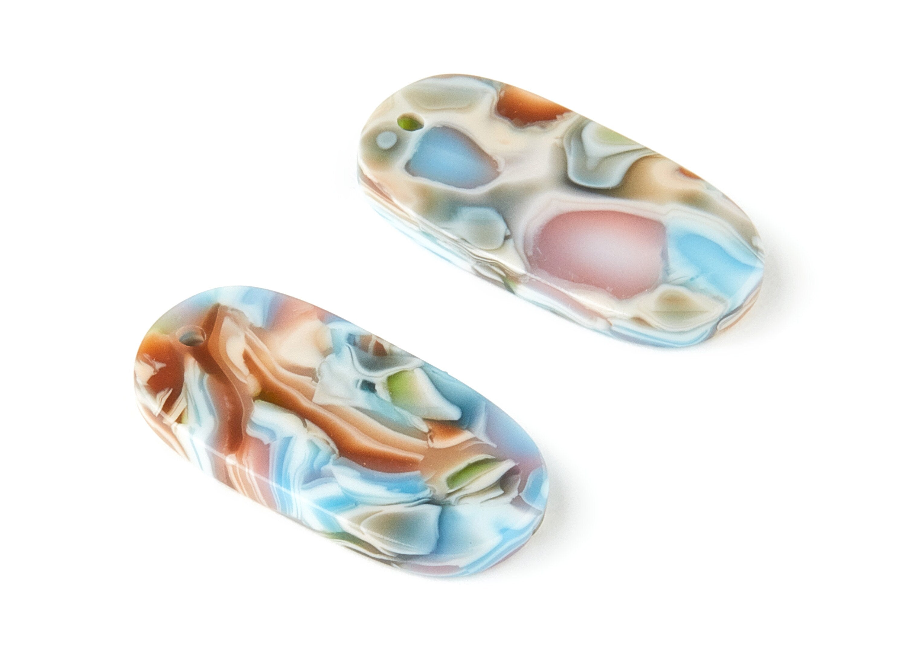 Acetate Oval Charms - Oval Earrings and Pendant - Earring Findings - Jewelry Supplys - Color Code:A240 - 26.42x14.07x2.3mm - AC1156-A240 - DOMEDBAZAAR