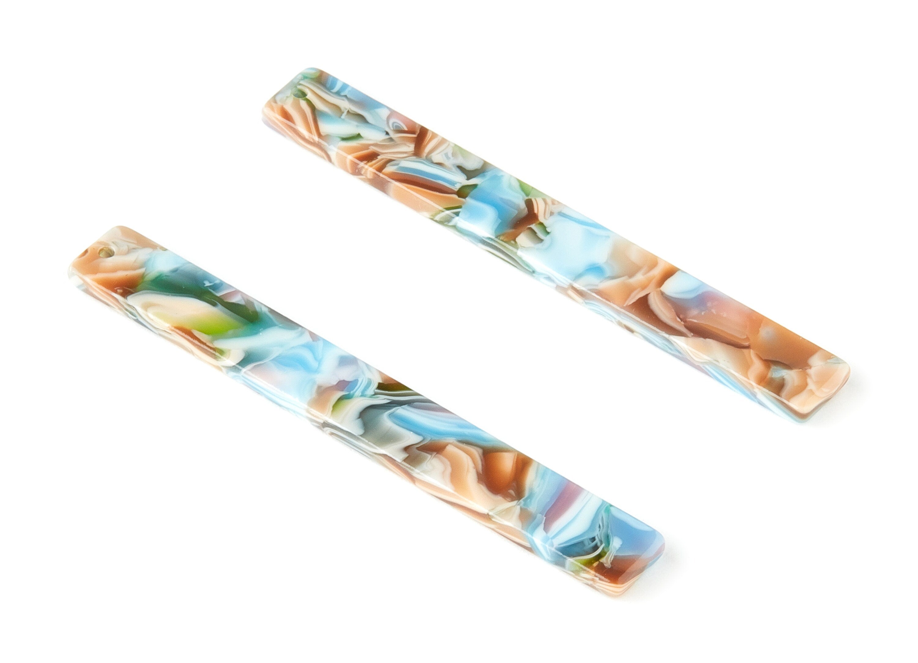 Acetate Stick Charms - Bar Earrings and Pendant - Earring Findings - Jewelry Supplys - Color Code: A240 - 59.7x7.8x2.5mm - AC1049-A240 - DOMEDBAZAAR