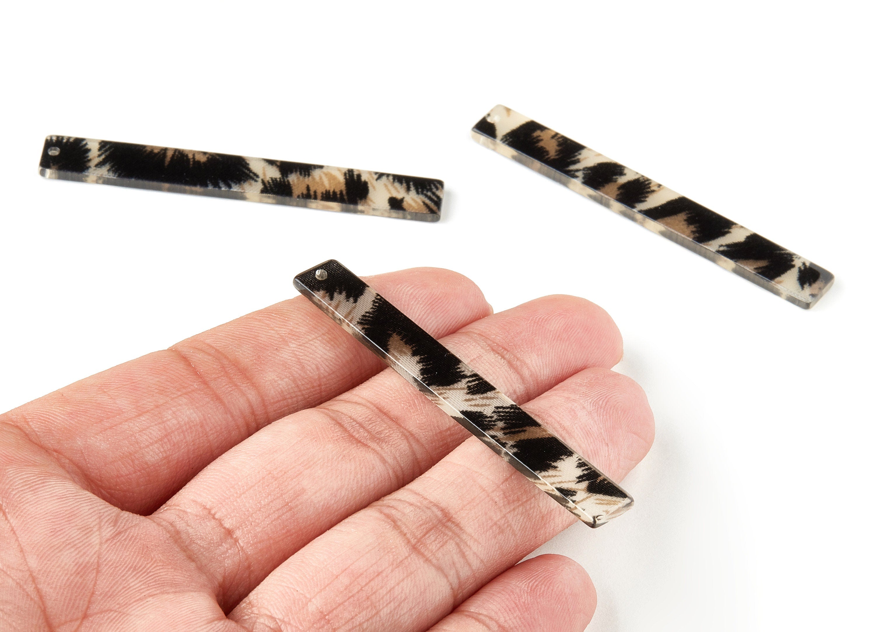 Acetate Stick Charms - Bar Earrings and Pendant - Earring Findings - Jewelry Supplys - Color Code: A266 - 59.7x7.8x2.5mm - AC1049-A266 - DOMEDBAZAAR