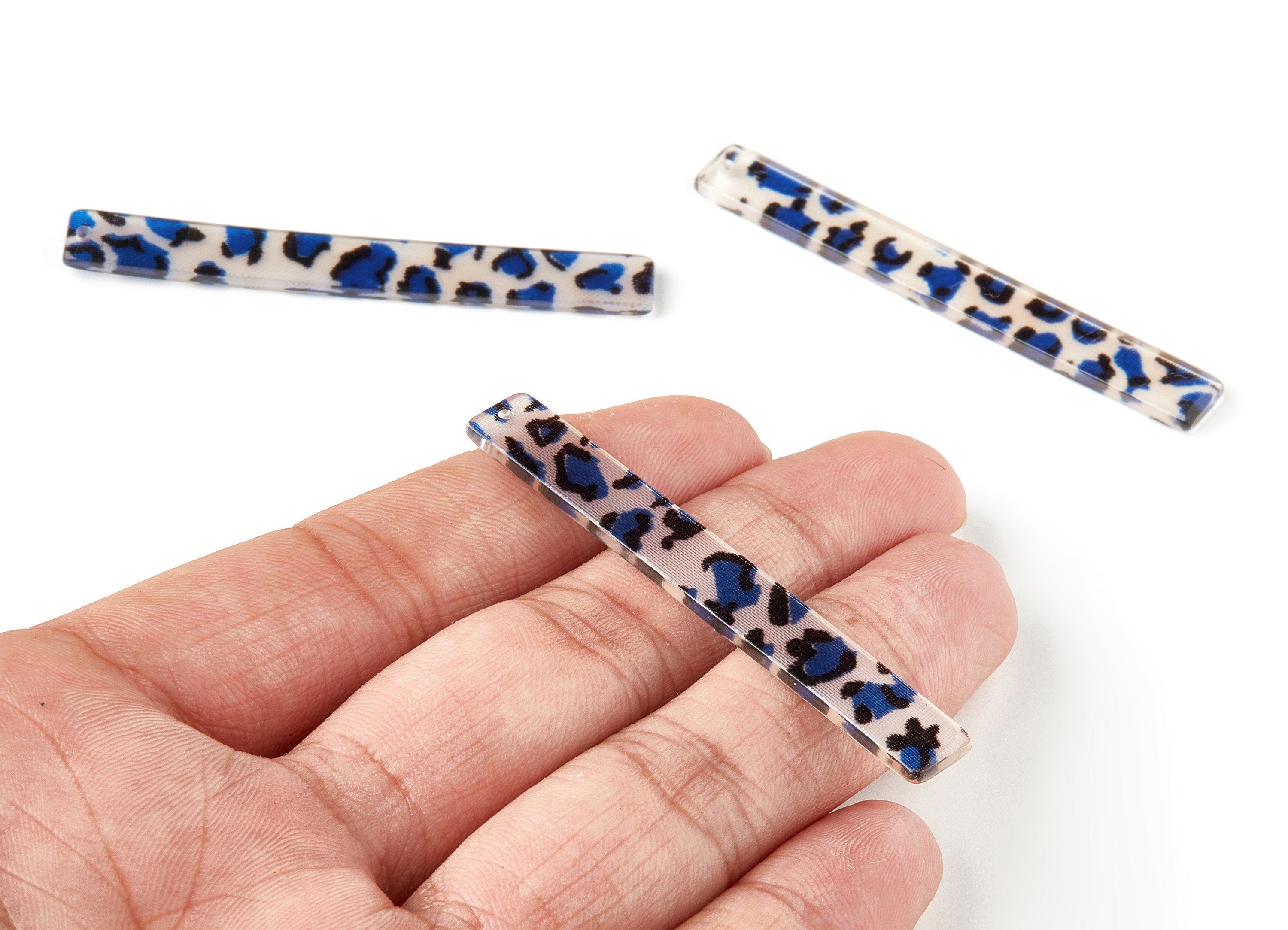 Acetate Stick Charms - Bar Earrings and Pendant - Earring Findings - Jewelry Supplys - Color Code: A286 - 59.7x7.8x2.5mm - AC1049-A286 - DOMEDBAZAAR