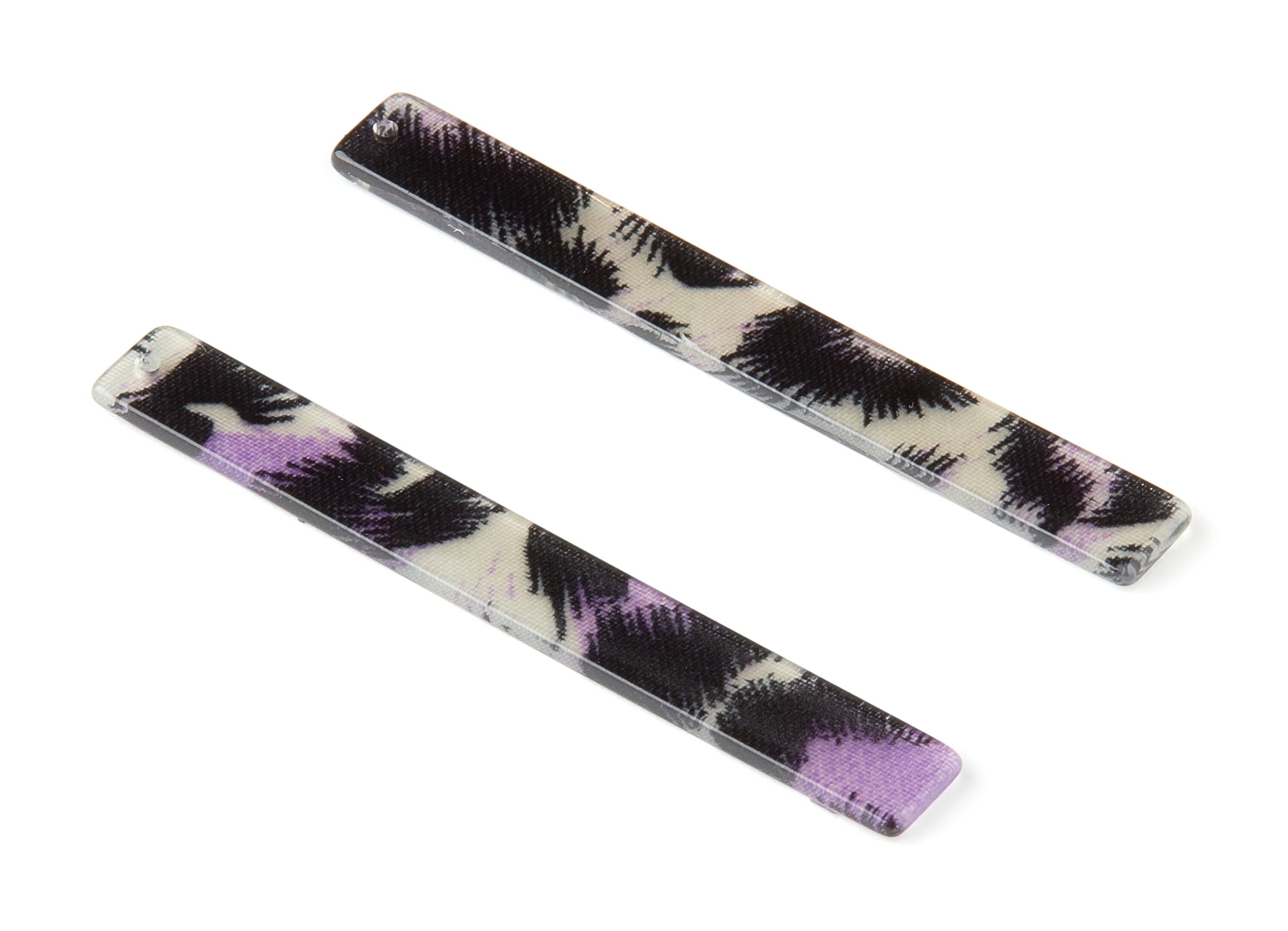 Acetate Stick Charms - Bar Earrings and Pendant - Earring Findings - Jewelry Supplys - Color Code: A296 - 59.7x7.8x2.5mm - AC1049-A296 - DOMEDBAZAAR