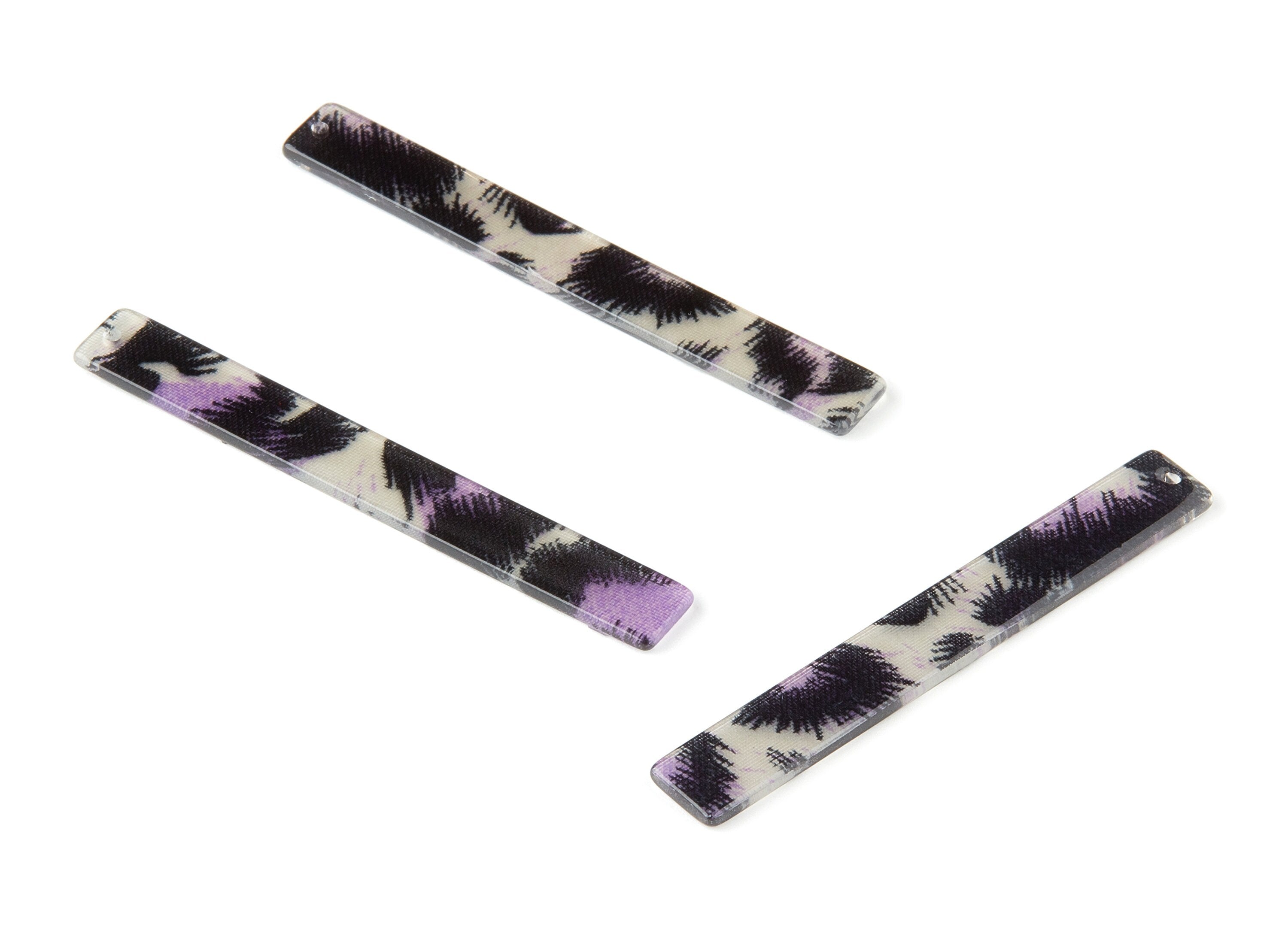 Acetate Stick Charms - Bar Earrings and Pendant - Earring Findings - Jewelry Supplys - Color Code: A296 - 59.7x7.8x2.5mm - AC1049-A296 - DOMEDBAZAAR