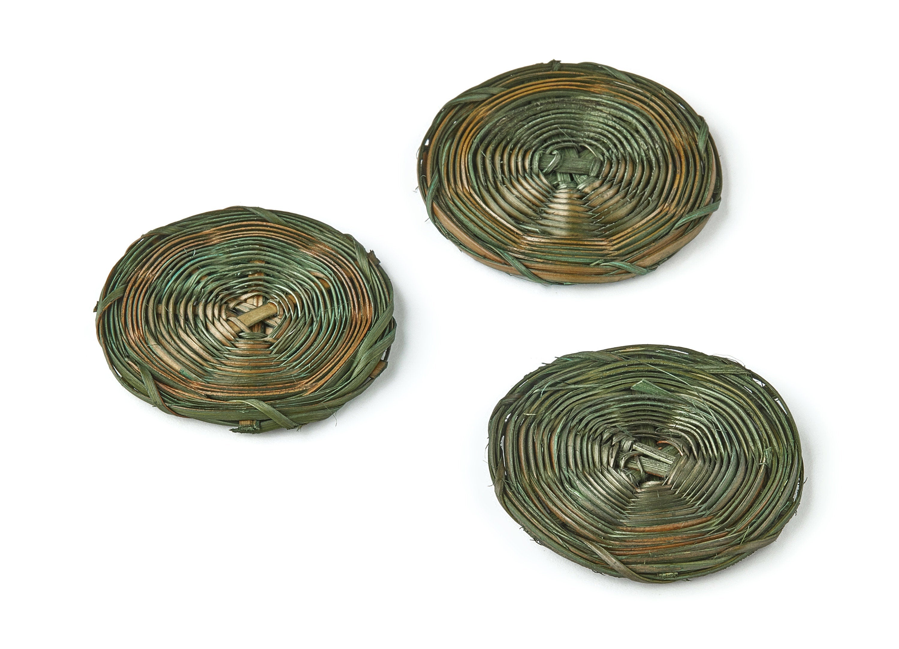 Handwoven Rattan Round Charms - Round Rattan Earrings and Pendant - Wooden Straw Earrings - Jewelry Handmade - 41.18x41.18x2.92mm - RT1211 - DOMEDBAZAAR