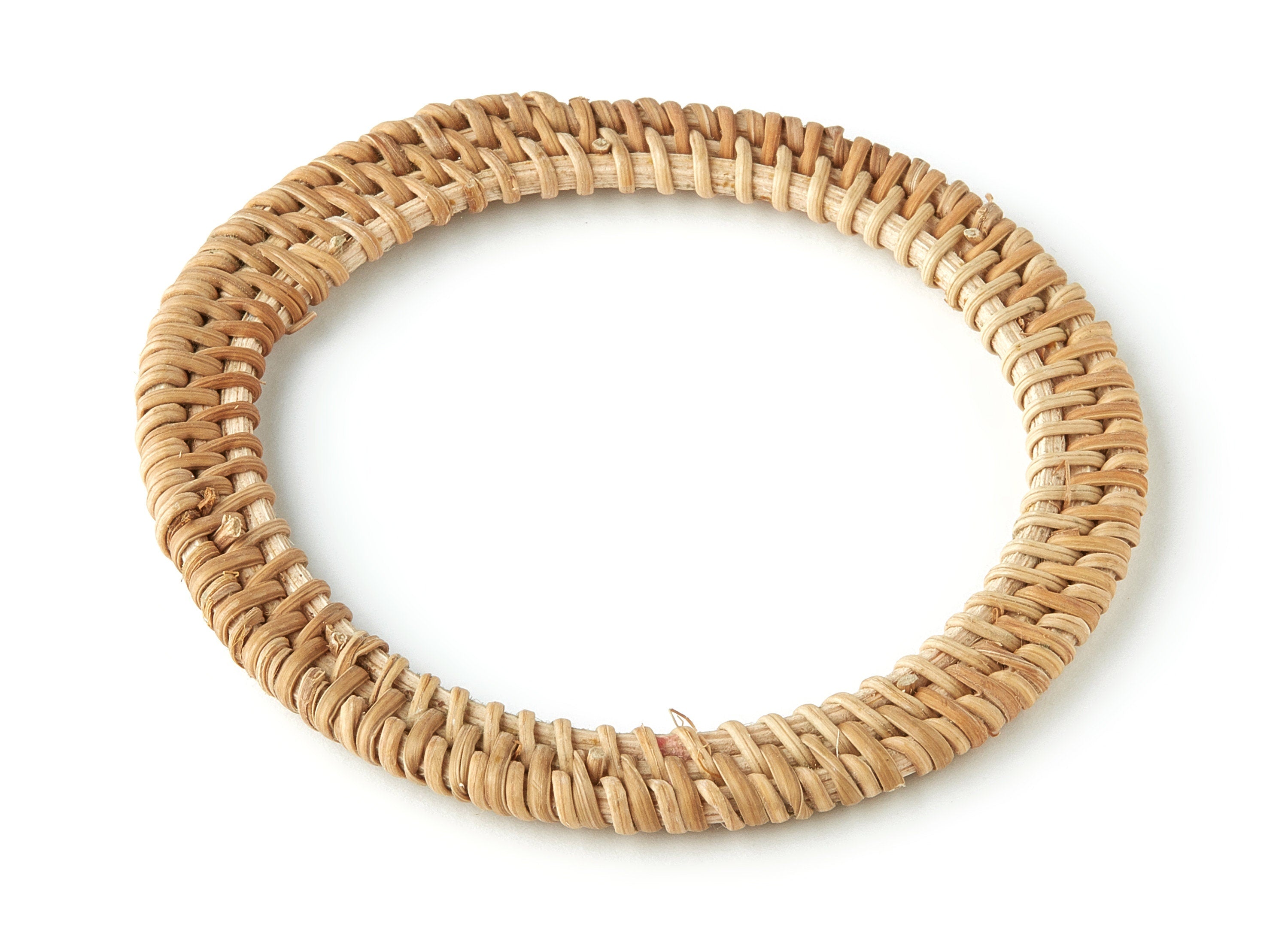Handwoven Rattan Hoop Charms - Hoop Rattan Earrings and Pendant - Wooden Straw Earrings - Jewelry Handmade - 81.74x81.74x4.82mm - RT1251 - DOMEDBAZAAR