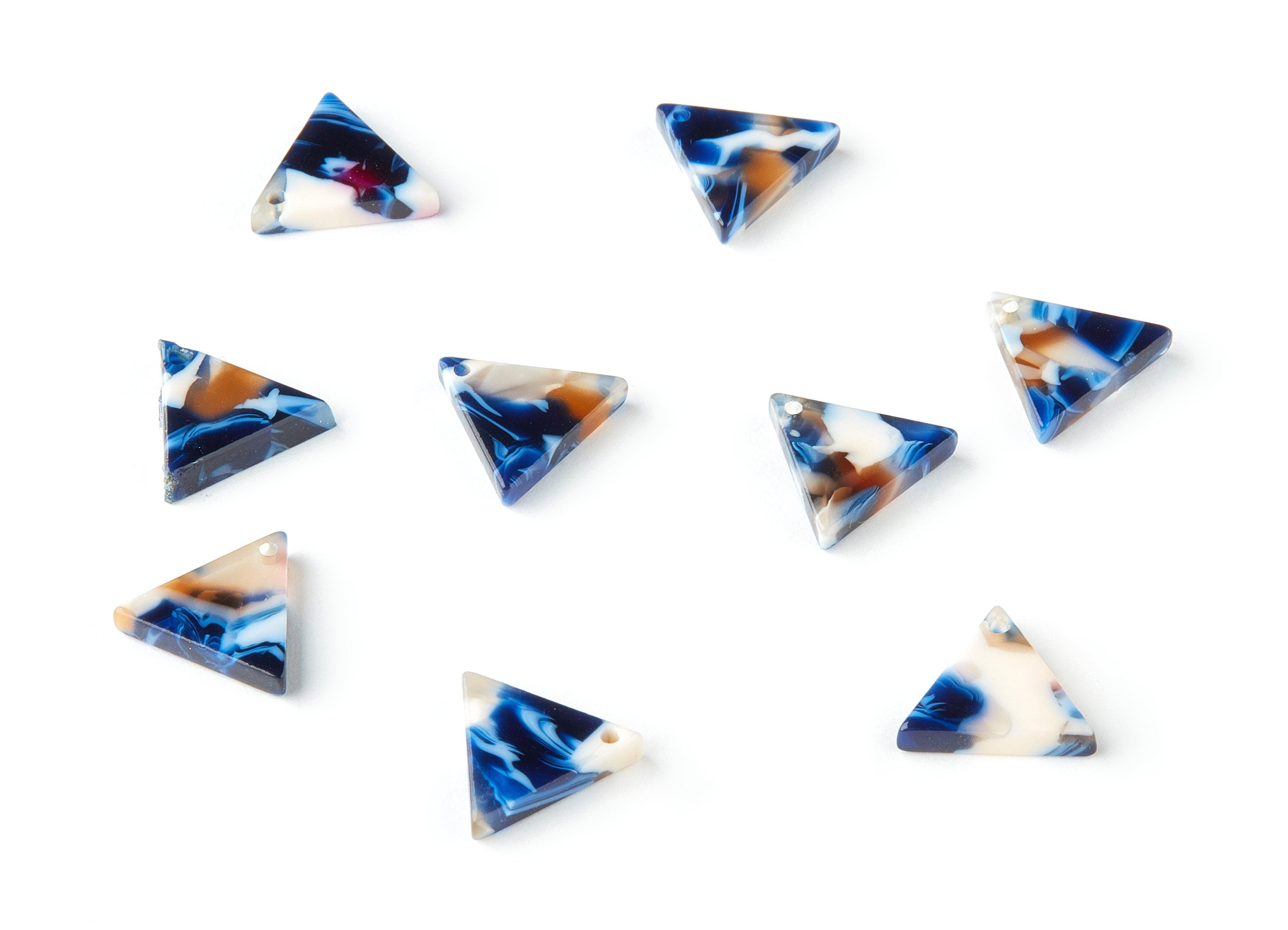 Acetate Triangle Charms - Triangle Earrings and Pendant - Earring Findings - Color Code: A19 - 13.39x11.98x2.61mm - AC1674-A19 - DOMEDBAZAAR