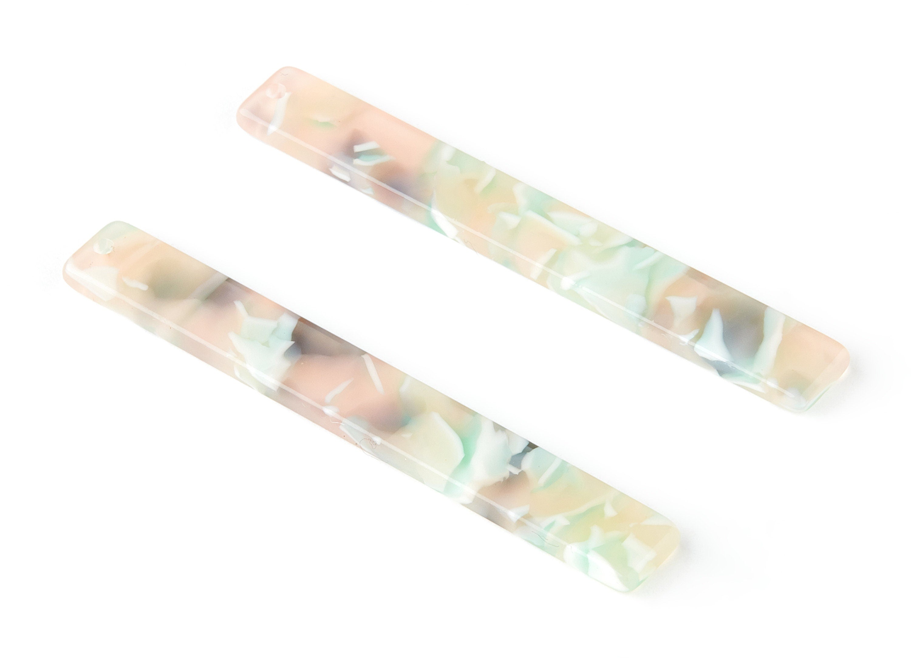 Acetate Stick Charms - Bar Earrings and Pendant - Earring Findings - Color Code: A265 - 59.6x7.8x2.6mm - AC1049-A265 - DOMEDBAZAAR