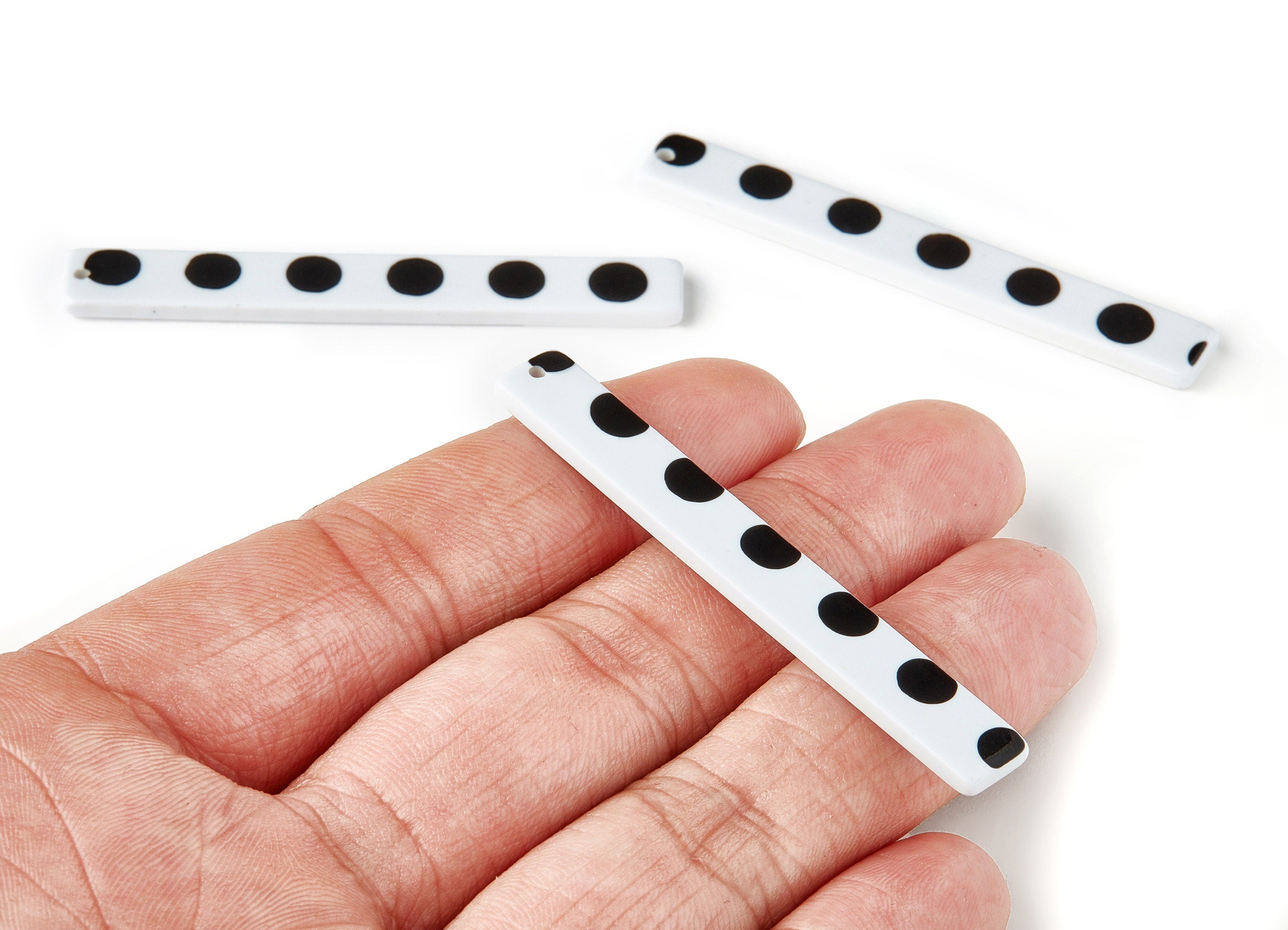 Acetate Stick Charms - Bar Earrings and Pendant - Earring Findings - Color Code: A277 - 59.6x7.8x2.6mm - AC1049-A277 - DOMEDBAZAAR