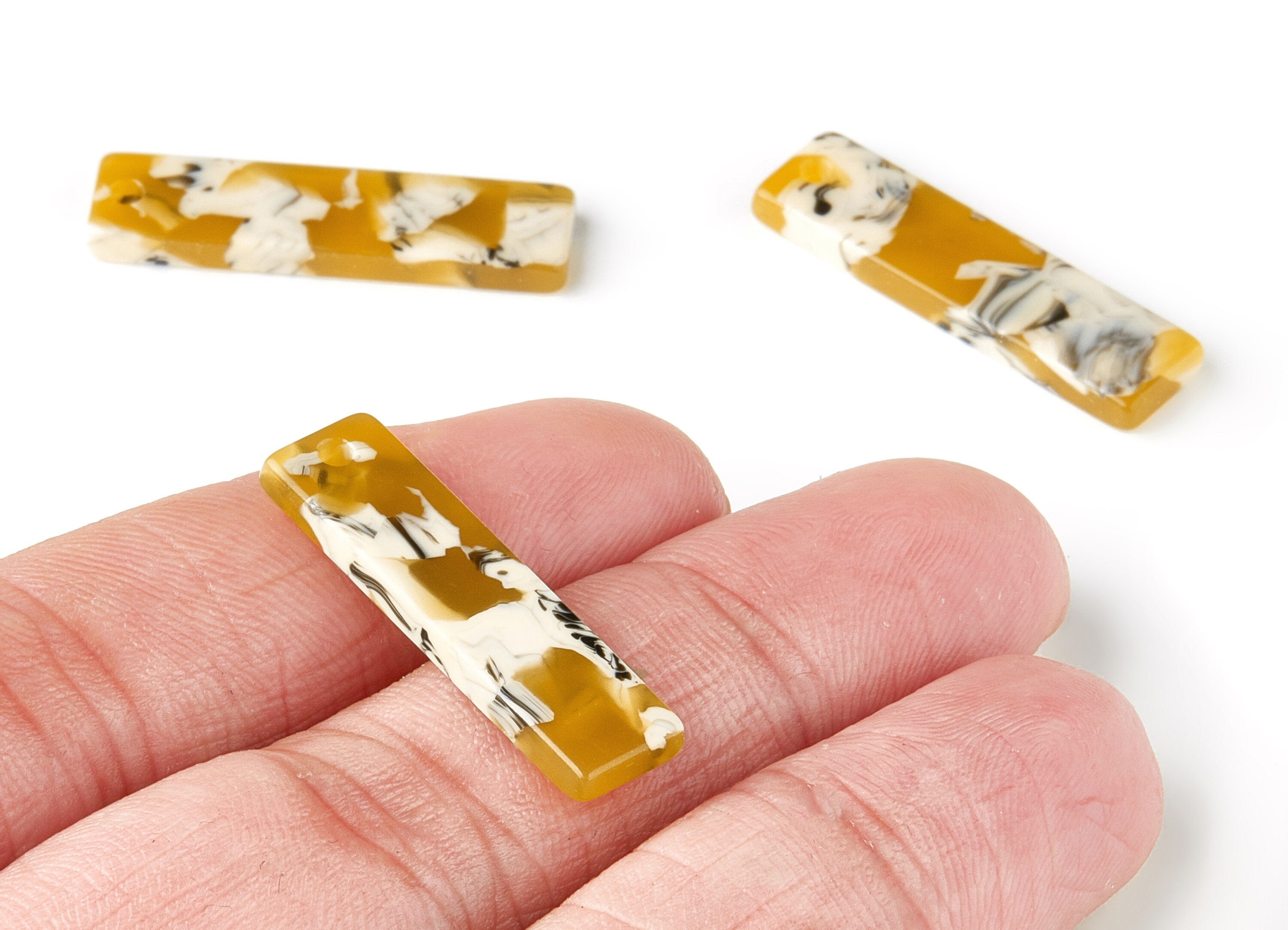 Acetate Strip Earring Charms - Strip Shaped Pendant - Earring Findings - Jewelry Supplies - Color Code: A14 - 29.7x8.2x2.5mm - AC1556-A14 - DOMEDBAZAAR