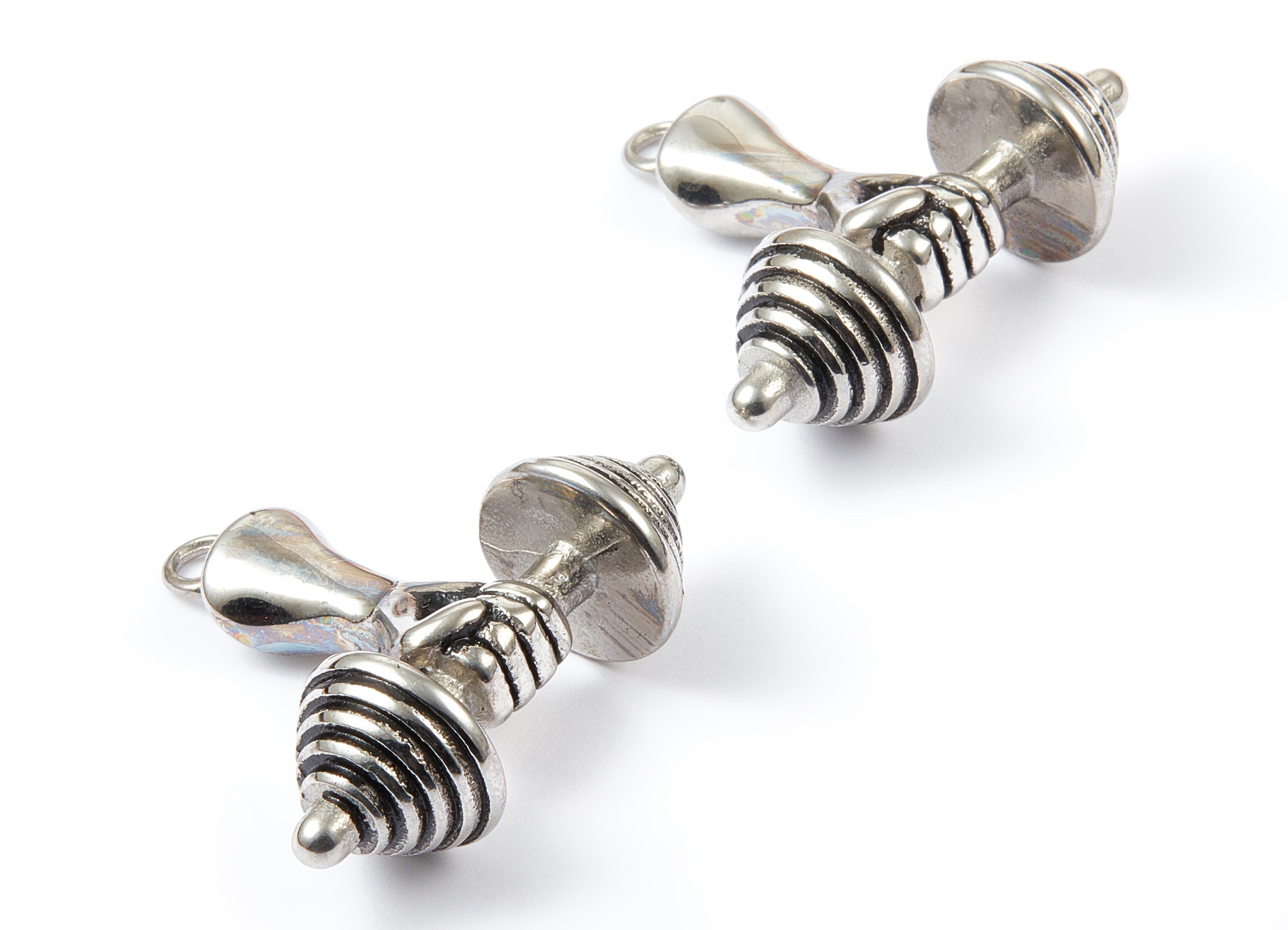 Stainless Steel Charm - Key Ring Pendant - Jewelry Supplies - 40.4x34.36x14.76mm - SS1007 - DOMEDBAZAAR