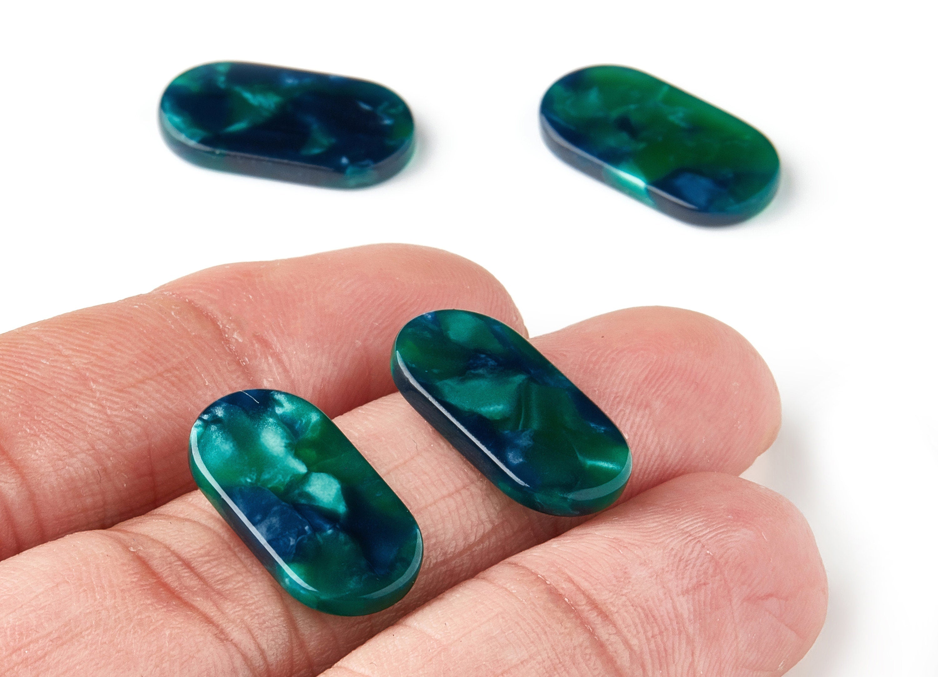 Acetate Oval Charms - Oval Earrings and Pendant - Earring Findings - Jewelry Supplys- Color Code: A13 - 19.9x10.6x2.5mm - AC1540-A13 - DOMEDBAZAAR