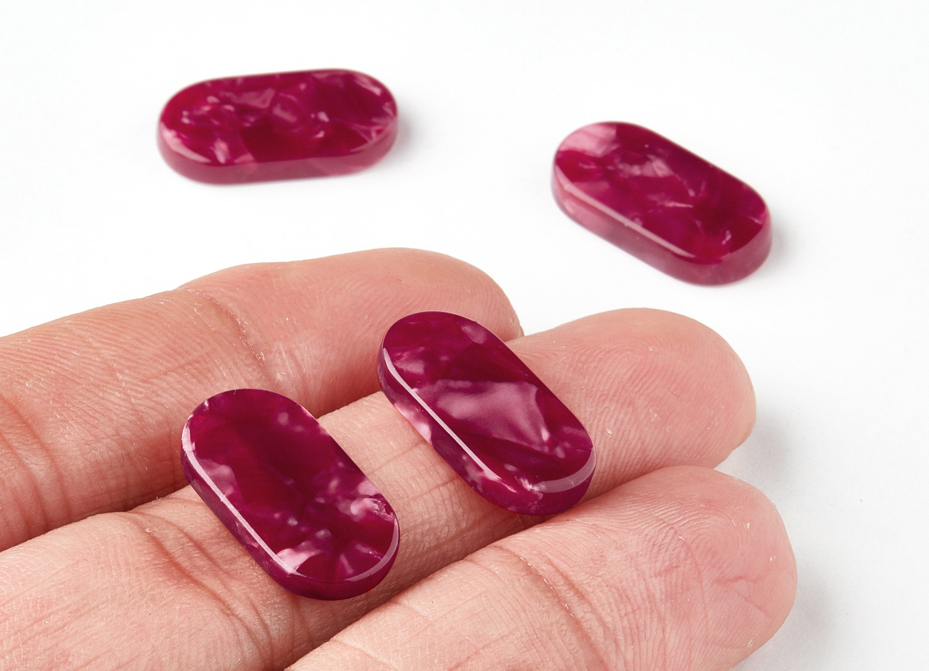 Acetate Oval Charms - Oval Earrings and Pendant - Earring Findings - Jewelry Supplys - Color Code: A47 - 19.9x10.6x2.5mm - AC1540-A47 - DOMEDBAZAAR