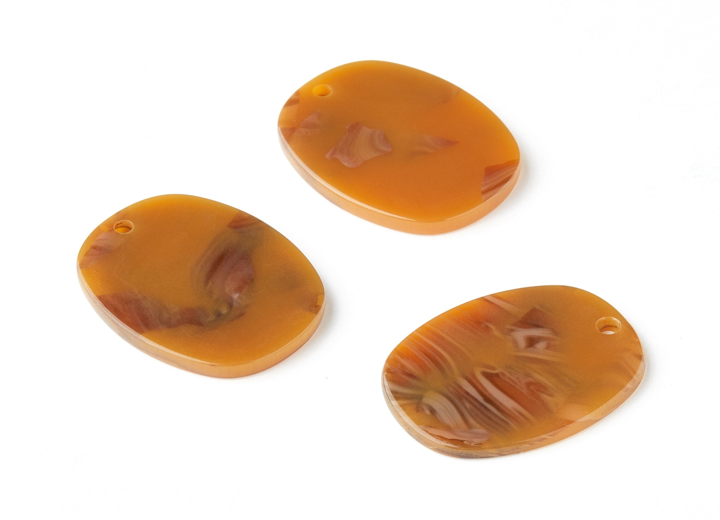 Acetate Oval Earring Charm - Oval Shaped Pendant - Earring Findings - Jewelry Supplies - Color Code: A243 - 26.7x20.65x2.65mm - AC1158N-A243 - DOMEDBAZAAR