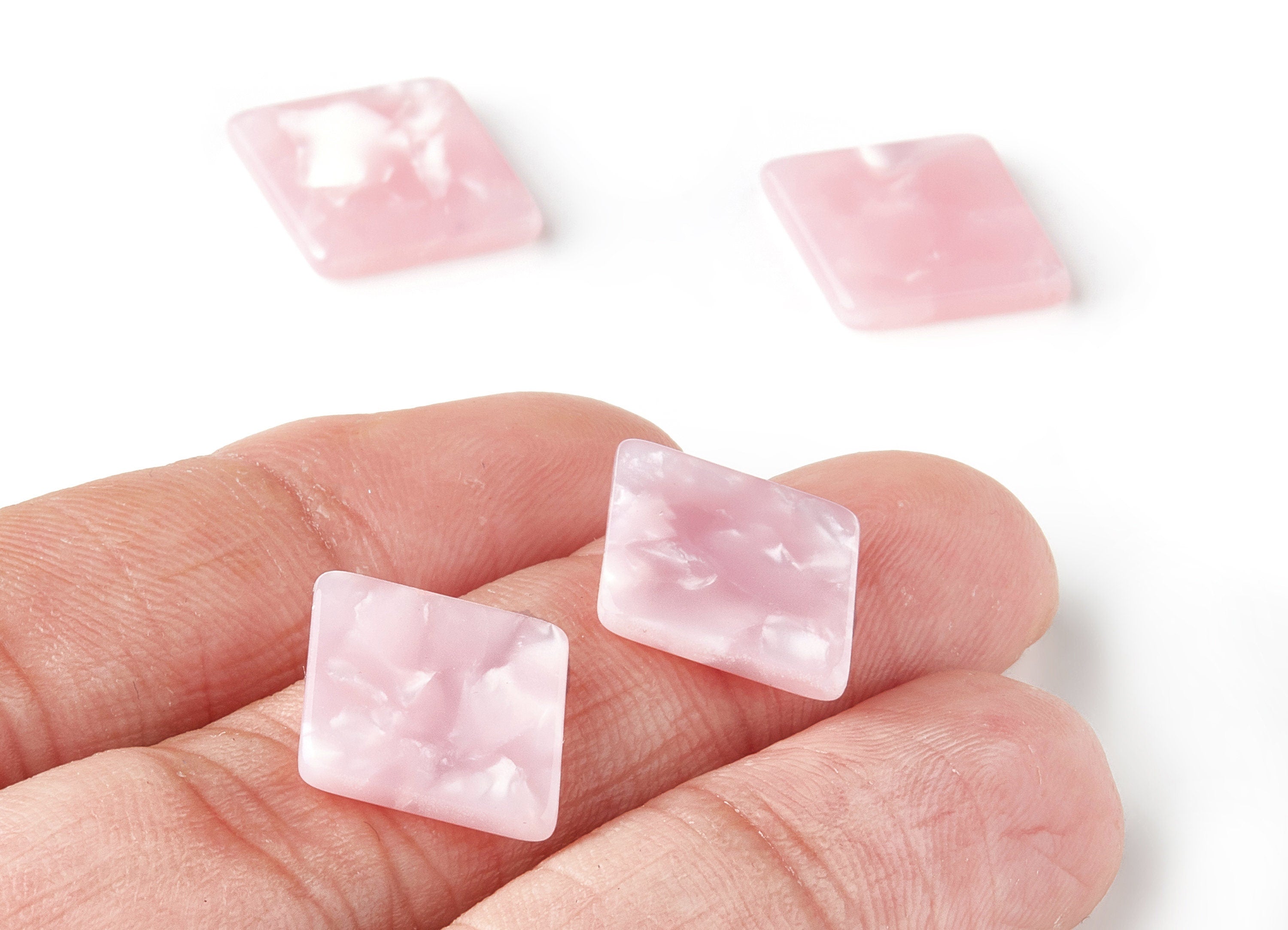 Acetate Rhombus Earring Charms - Rhombus Pendant - Earring Findings - Jewelry Supplies - Color Code: A28 - 20.9x17.5x2.4mm - AC1543-A28 - DOMEDBAZAAR