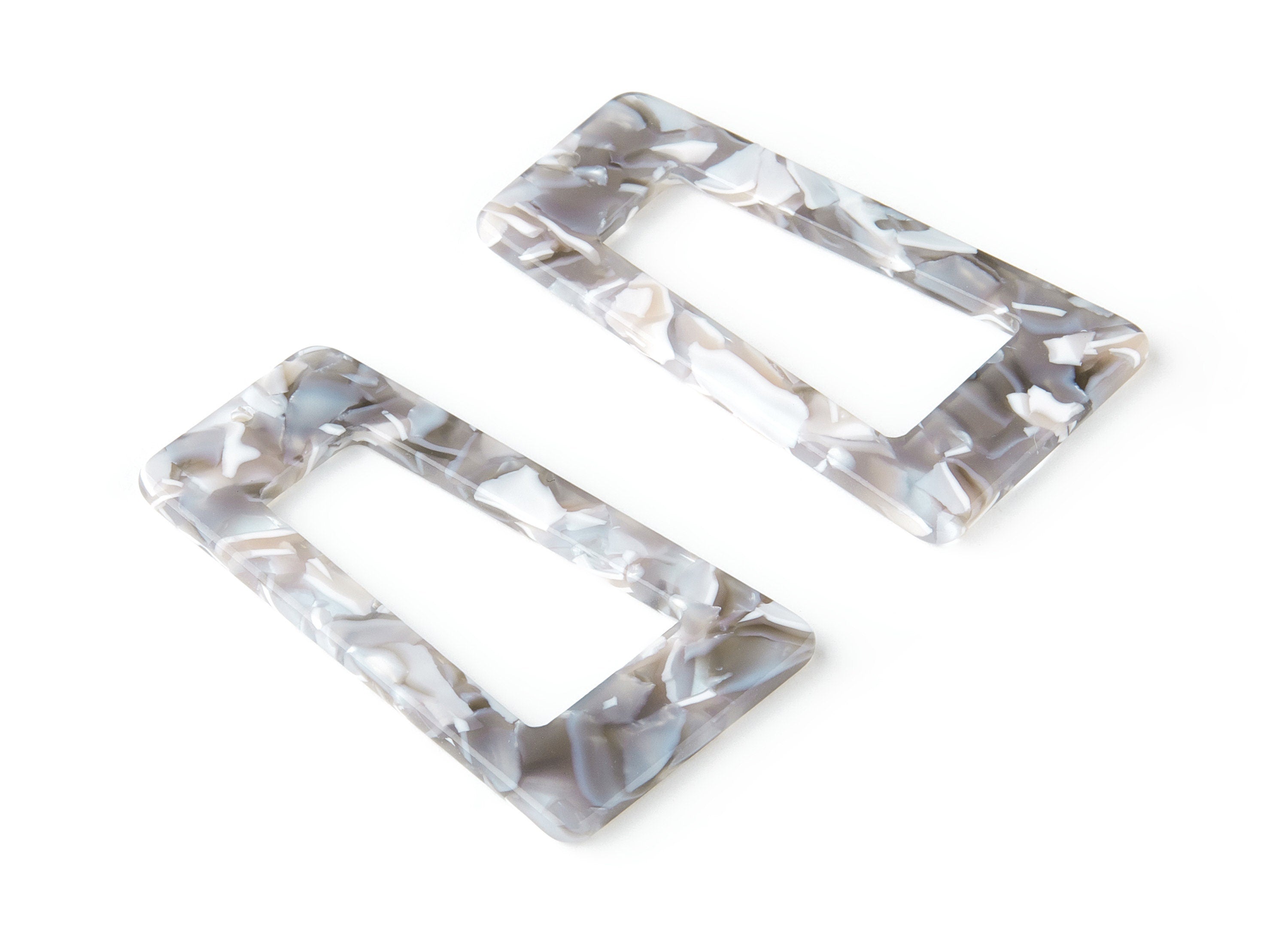 Acetate Trapezoidal Charms - Trapezoidal Earrings and Pendant - Earring Findings - Color Code: A20 - 49.78x27.72x2.63mm - AC1534-A20 - DOMEDBAZAAR