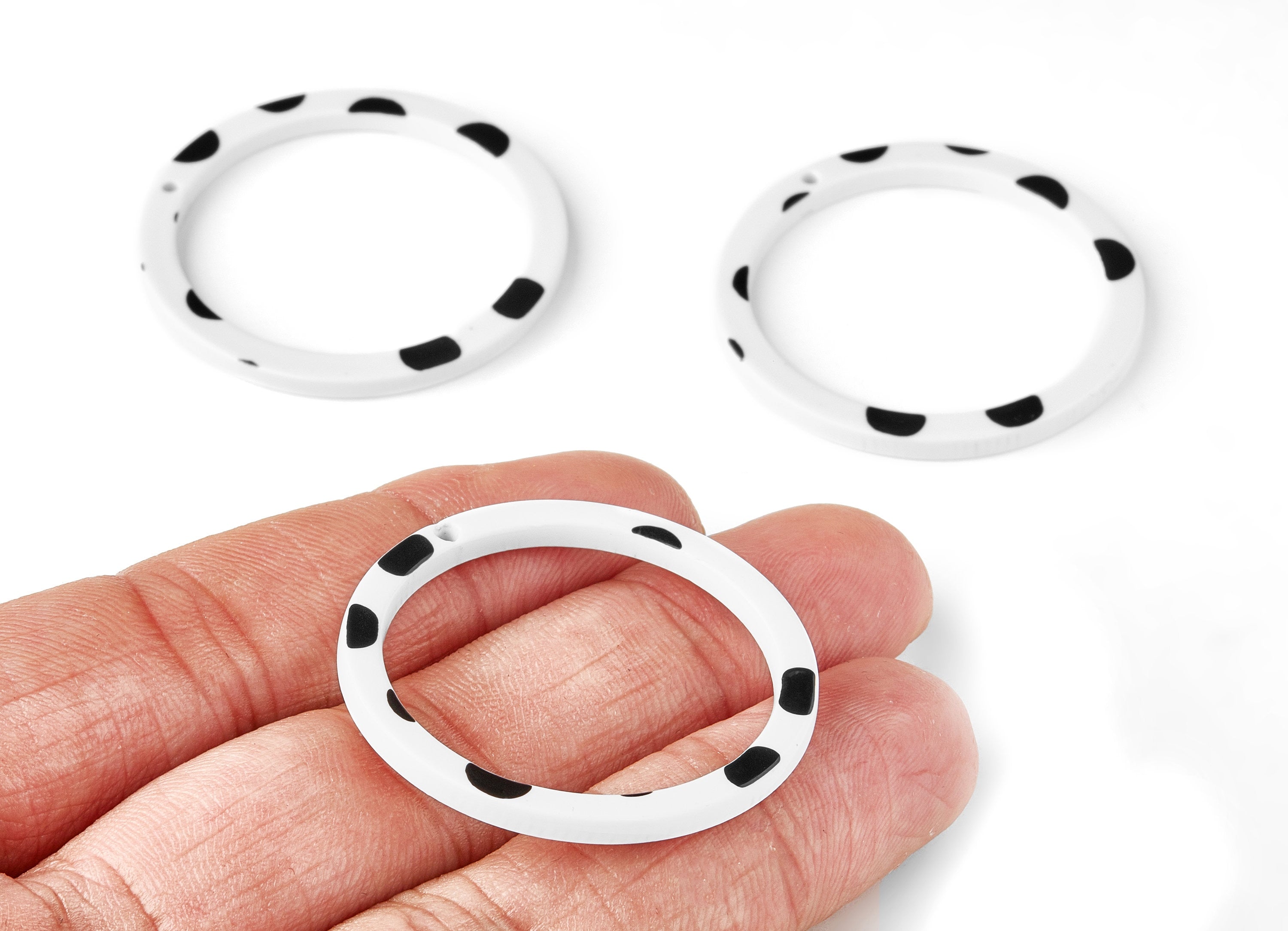 Acetate Circle Earring Charm - Circle Shaped Pendant - Earring Findings - Jewelry Supplies - Color Code:A277 - 36.5x36.5x2.6mm - AC1120-A277 - DOMEDBAZAAR
