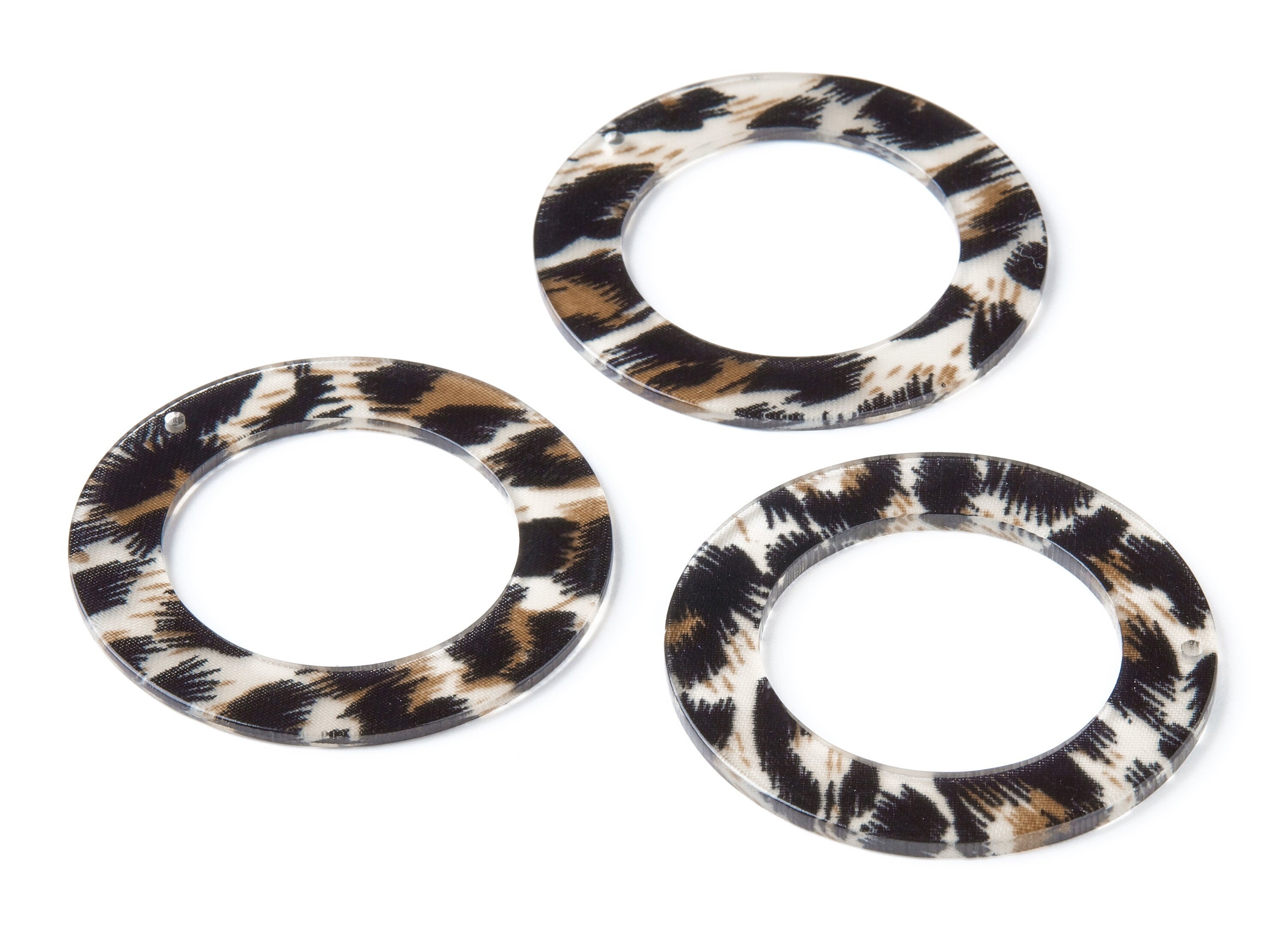 Acetate Circle Charms - Circle Earrings & Pendant - Acetate Hoop Earring Charms for Big Circle - Color Code: A266- 48x48x2,5mm - AC1245-A266 - DOMEDBAZAAR