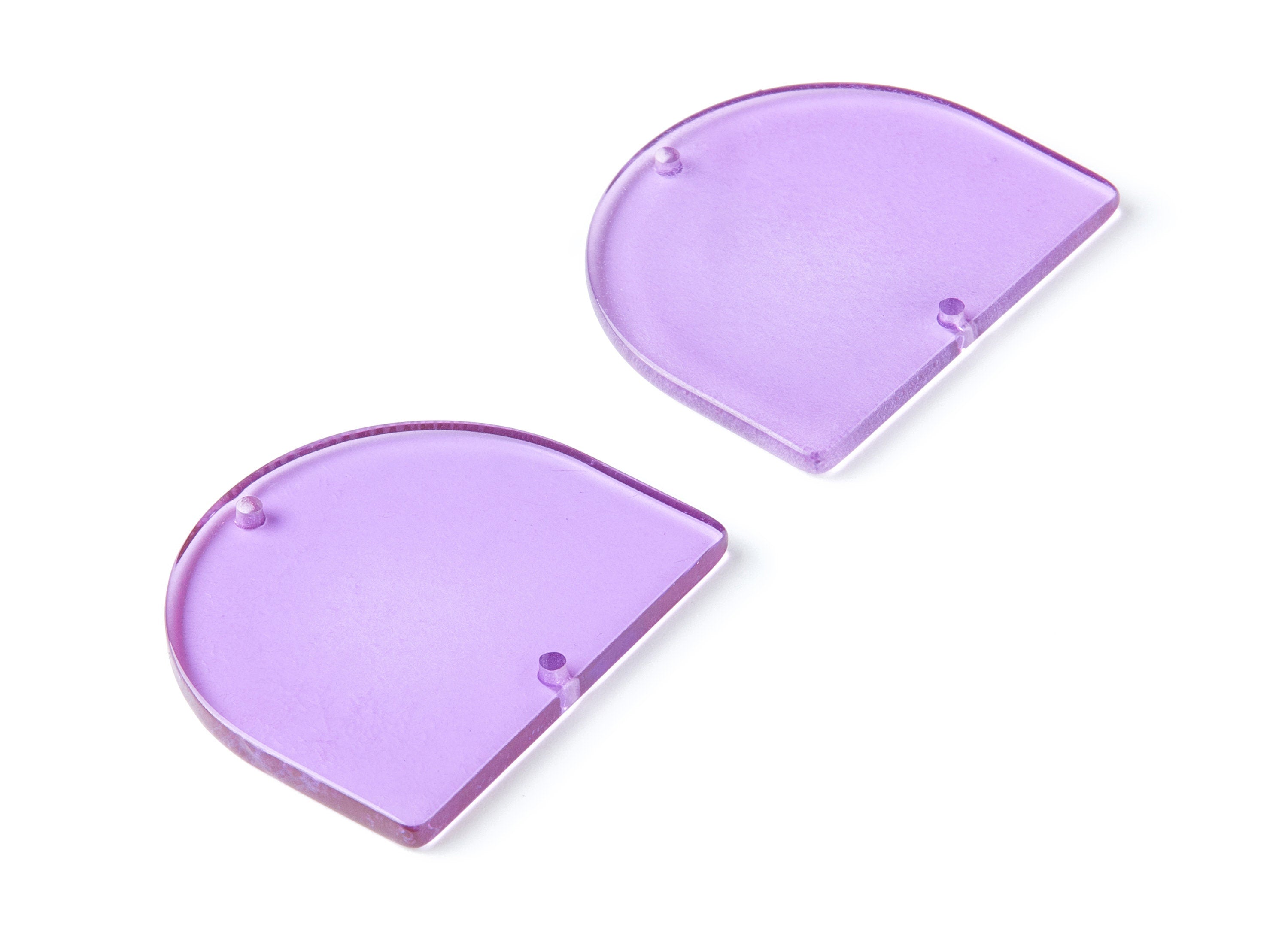 Acrylic Earring Charms - 2 Holes - Tortoise Shell Earrings - D Shaped Pendant - Color Code: A284 - 33.43x29.25x2.7mm - AC1634-A284 - DOMEDBAZAAR