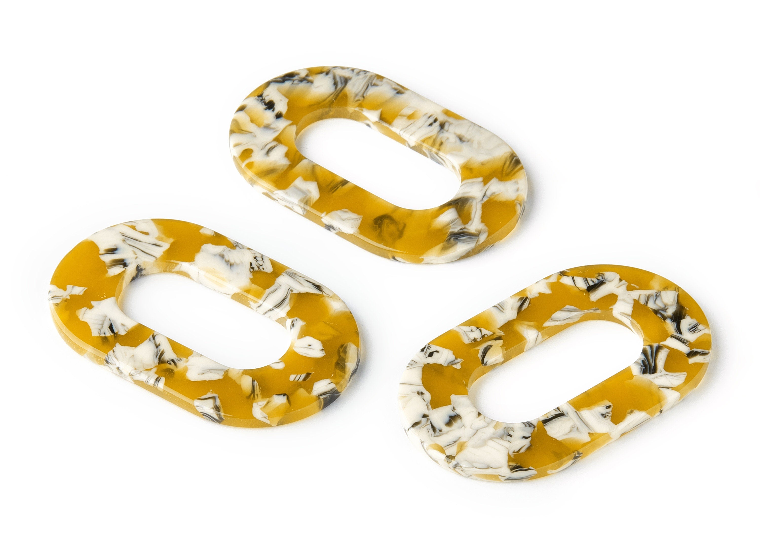 Acetate Oval Earring Charms - Oval Shaped Pendant - Earring Findings - Jewelry Supplies - Color Code: A14 - 46.89x29.3x2.63mm - AC1149B - DOMEDBAZAAR