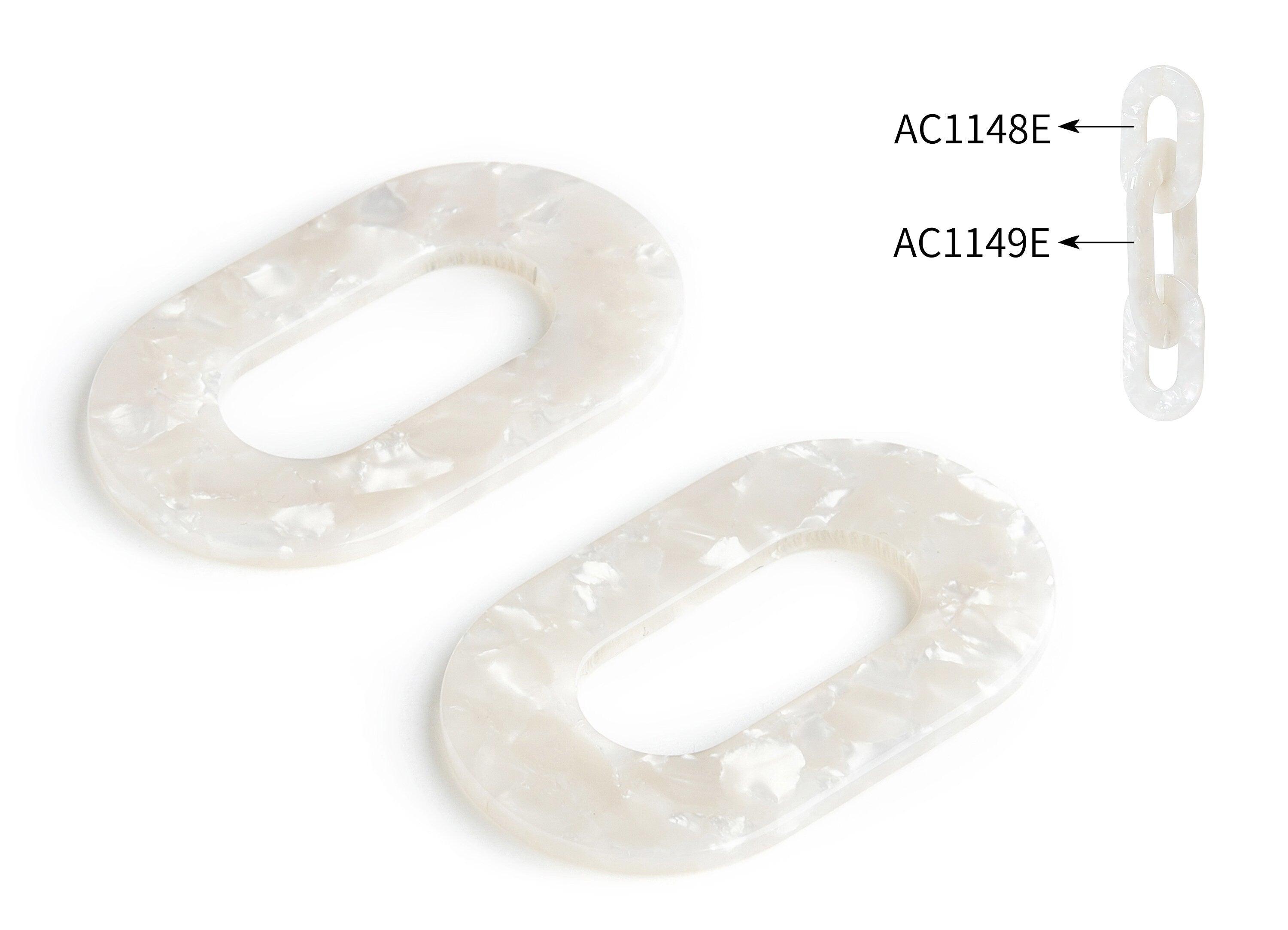 Acetate Oval Earring Charms - Acrylic Oval Pendant - Earring Findings - Jewelry Supplies - Color Code: A12 - 46.89x29.3x2.63mm - AC1149E - DOMEDBAZAAR