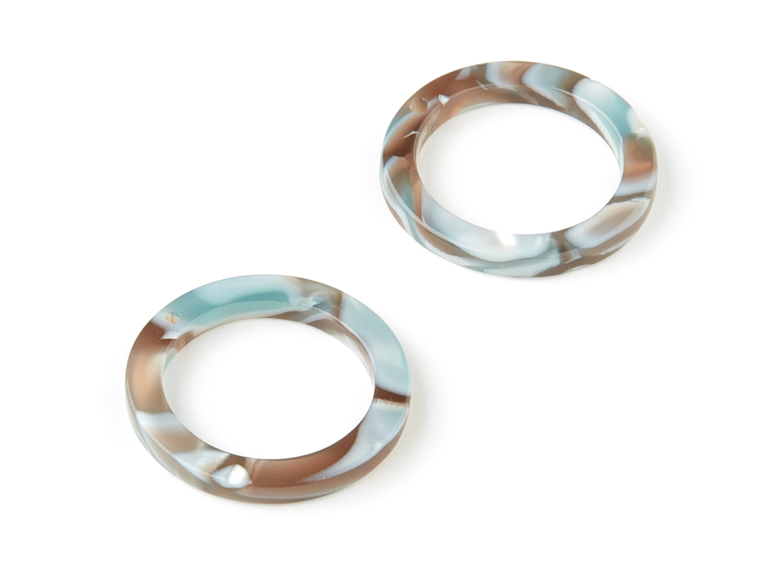 Acetate Circle Charms - Circle Earrings and Pendant - Earring Findings - Jewelry Supplies - Color Code: A22 - 21.18x21.2x2.75mm - AC1153-A22 - DOMEDBAZAAR