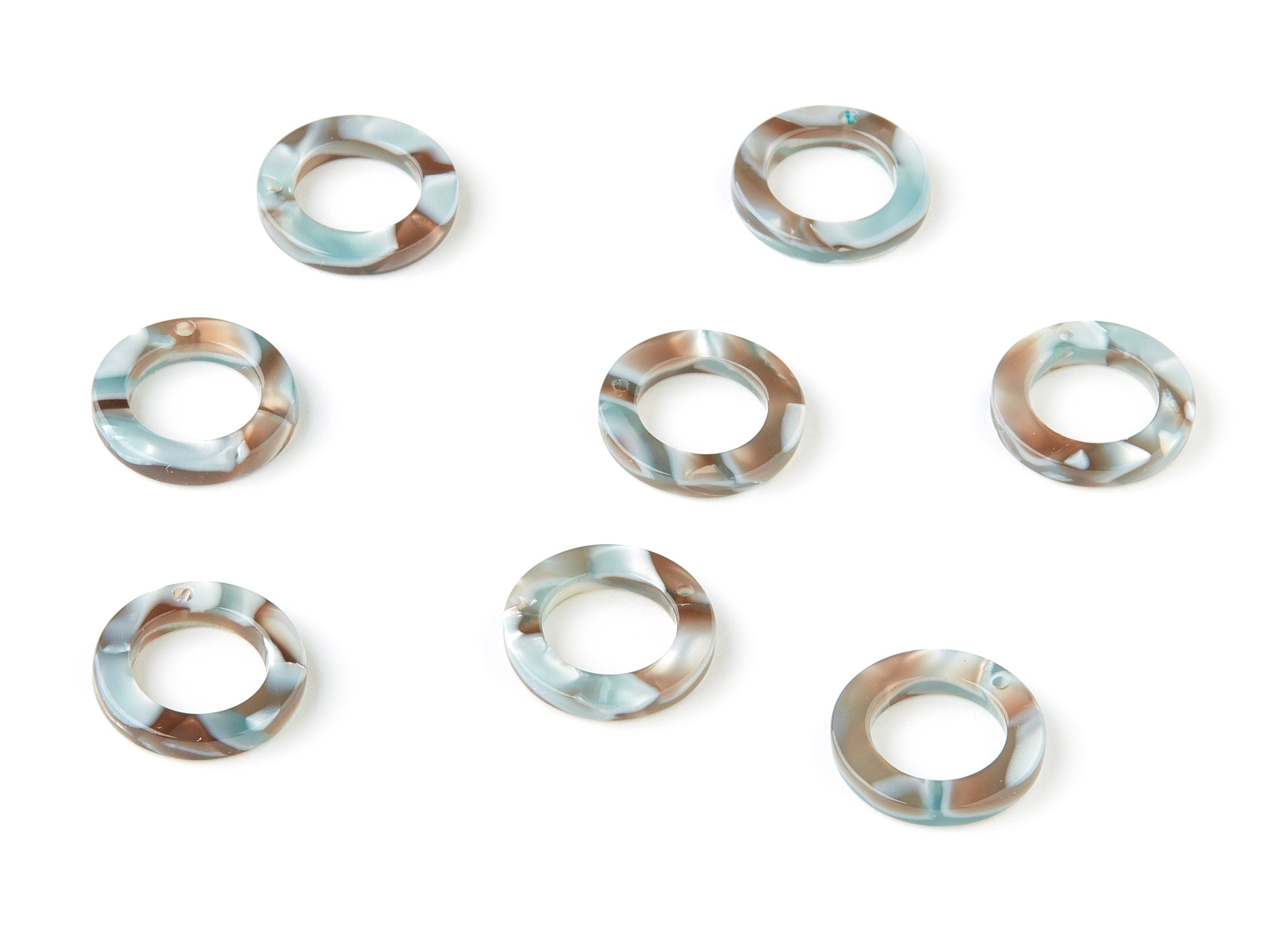 Acetate Circle Charms - Circle Earrings and Pendant - Earring Findings - Jewelry Supplies - Color Code:A20 - 15x15x2.7mm - AC1152-A20 - DOMEDBAZAAR