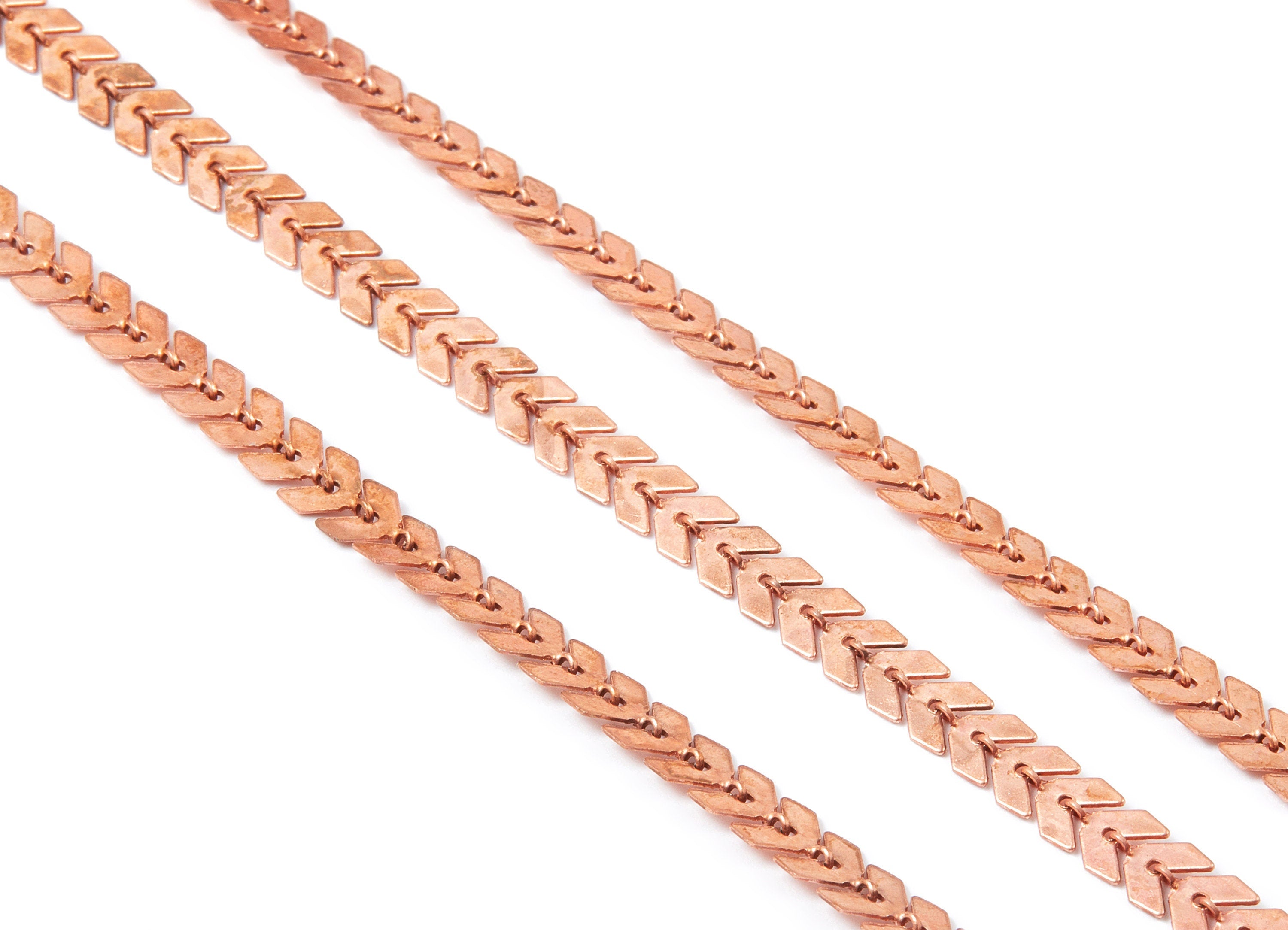Fishbone Chain - Iron Chevron Choker Chain - Arrow Chain - 0.28" x 0.23" x 0.08" - for Necklace Jewellery Making - CC1117 - DOMEDBAZAAR