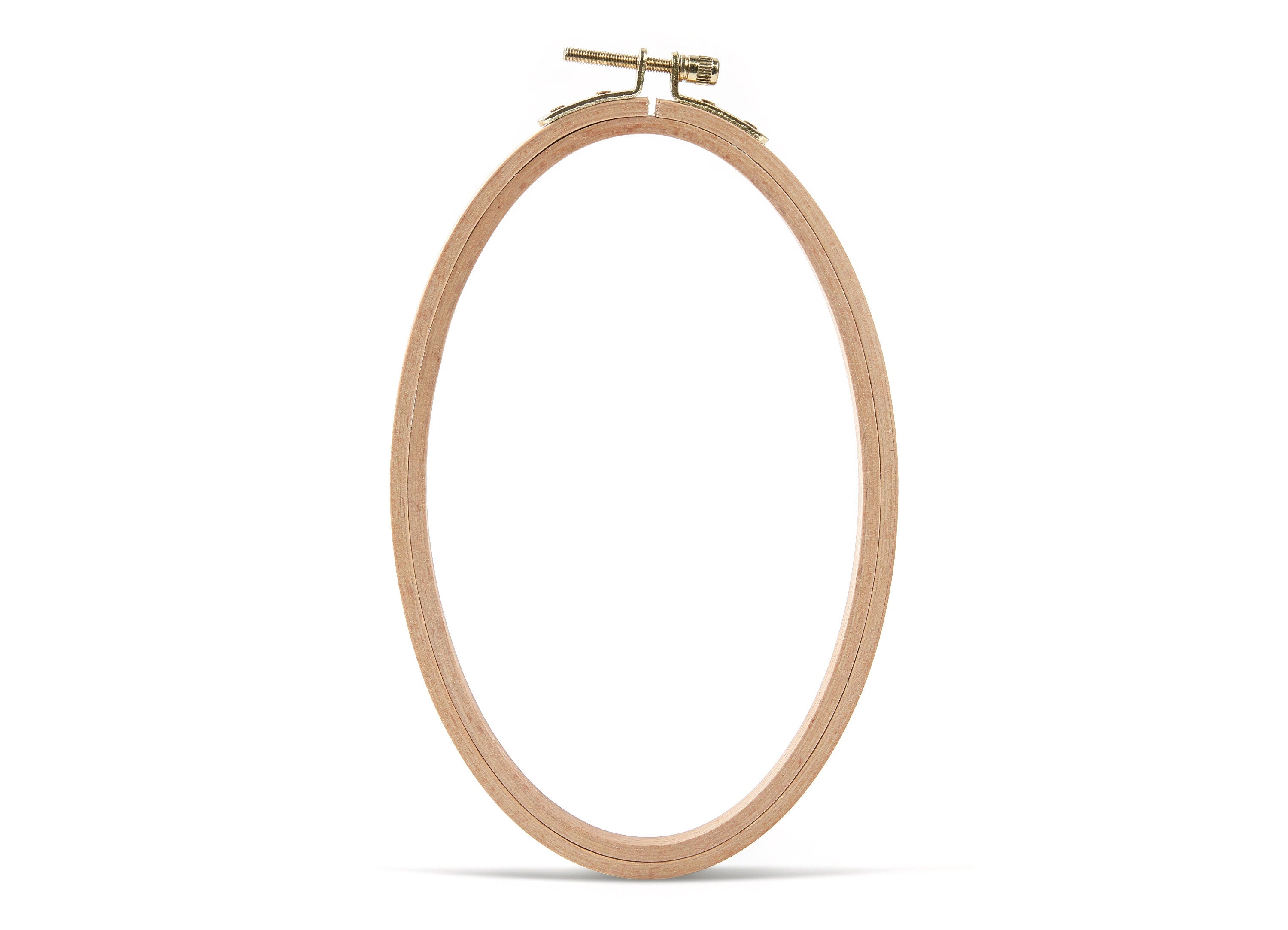 Wooden Embroidery Hoops - Cross Stitch Hoops - Wooden Embroidery Oval Frame - Embroidery Accessories - 210x130x10.8mm - HM1008 - DOMEDBAZAAR