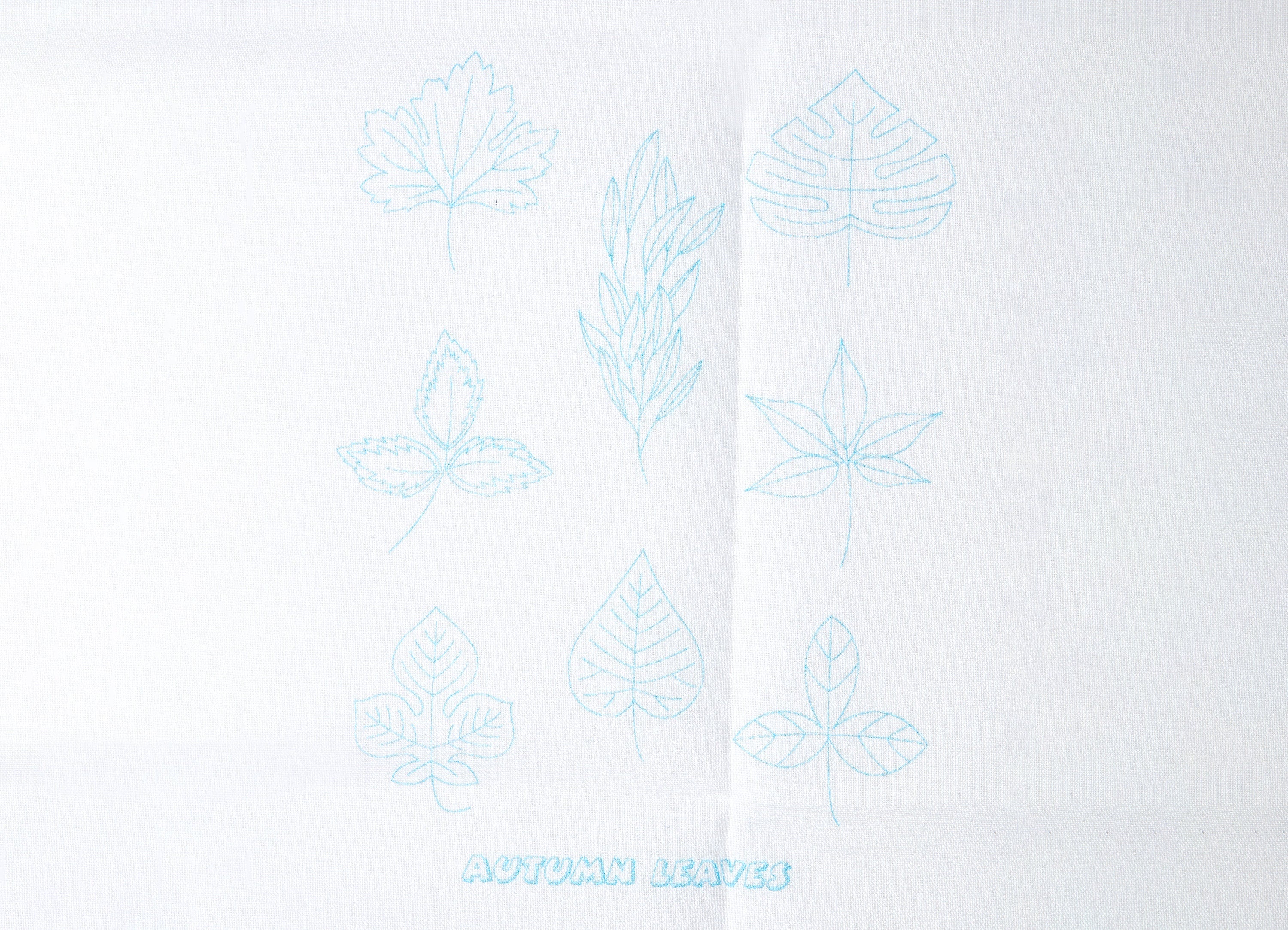 Leafs Embroidery Kit - Hand Embroidery Kit - Modern Embroidery Kit for Beginners - Embroidery Accessories - 230x169mm - HM511135 - DOMEDBAZAAR