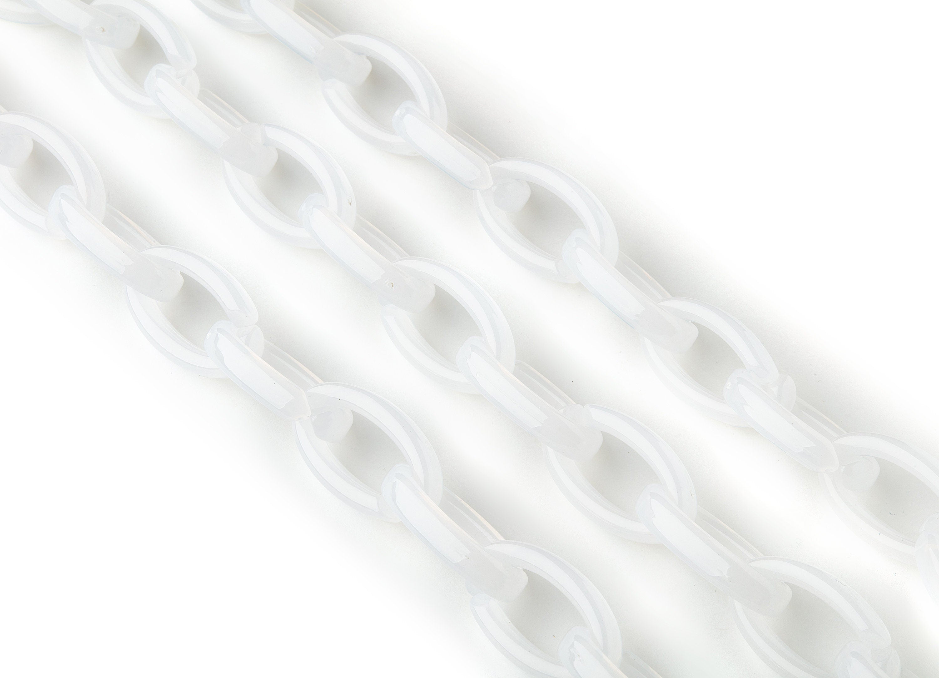 Acrylic Oval Curb Chain - Open Link Curb Chain - 1strand : 100cm - Plastic Curb Chain Links - Necklace Chain - 35.75x20.01x4.76mm - AC1699 - DOMEDBAZAAR