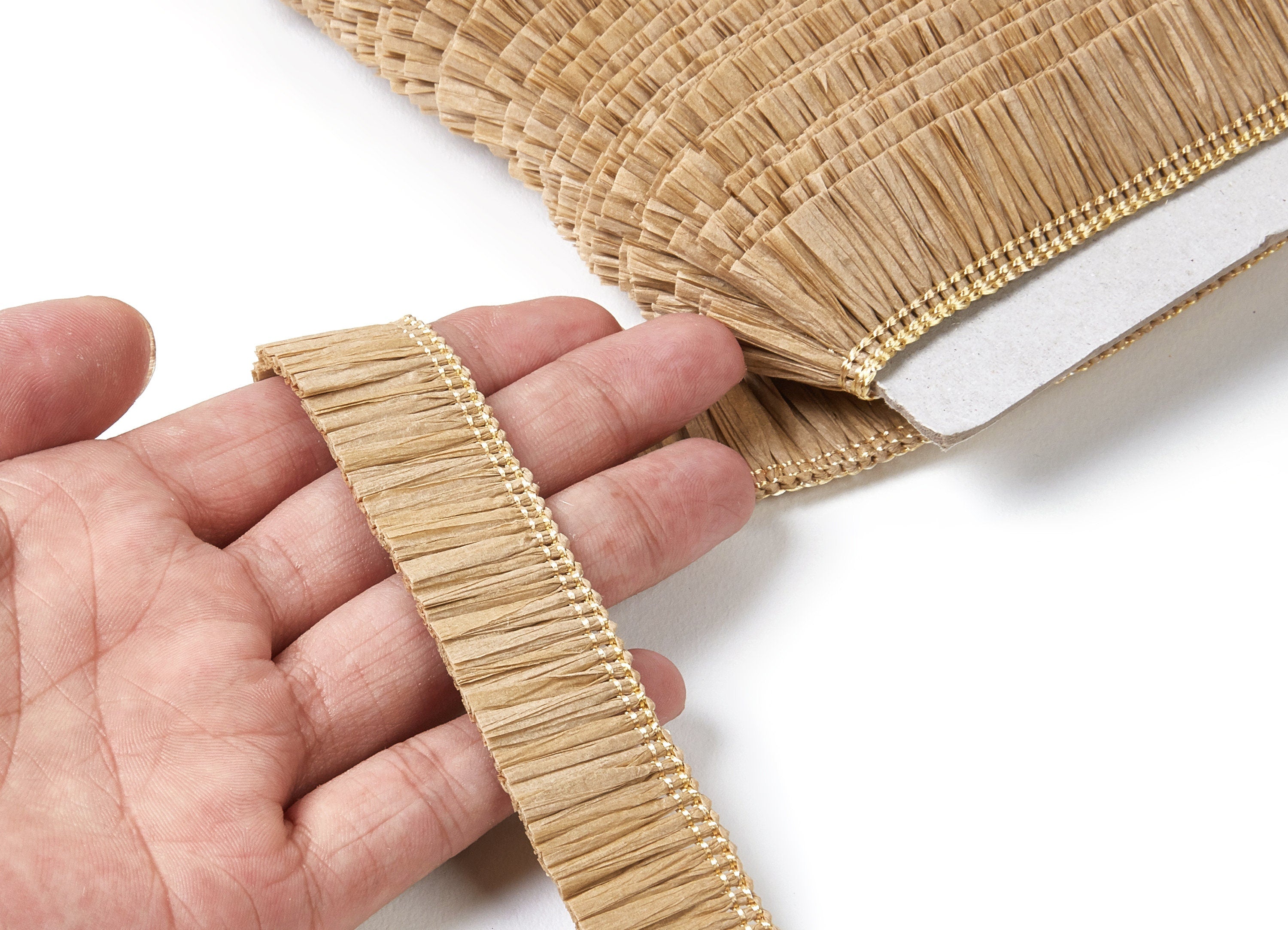 Raffia Tassels Strip - Natural Raffia Grass - Raffia Tassels Skirt - Jewelry Accessories - Earring Findings - 25x2.8mm - RS1023 - DOMEDBAZAAR