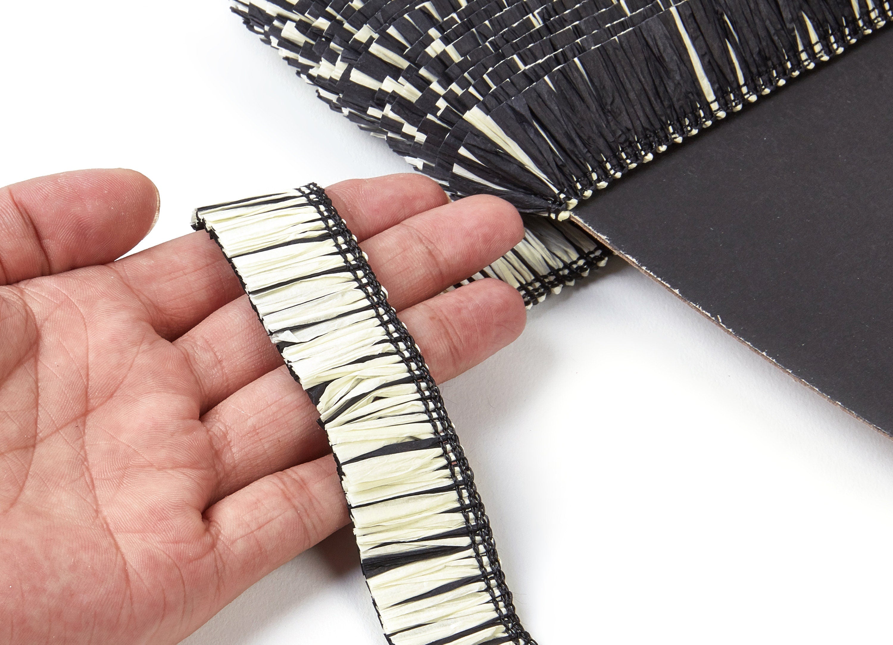 Raffia Tassels Strip - Natural Raffia Grass - Raffia Tassels Skirt - Jewelry Accessories - Earring Findings - 25x2.8mm - RS1004 - DOMEDBAZAAR