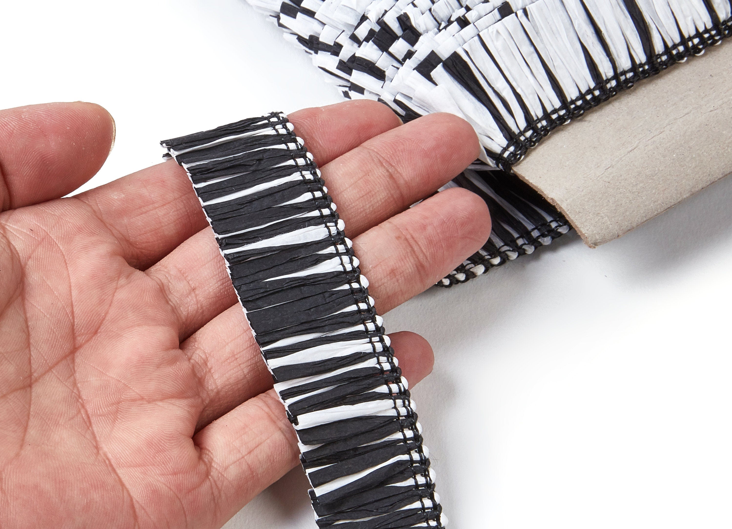 Raffia Tassels Strip - Natural Raffia Grass - Raffia Tassels Skirt - Jewellery Accessories - Earring Findings - 25x2.8mm - RS1006 - DOMEDBAZAAR