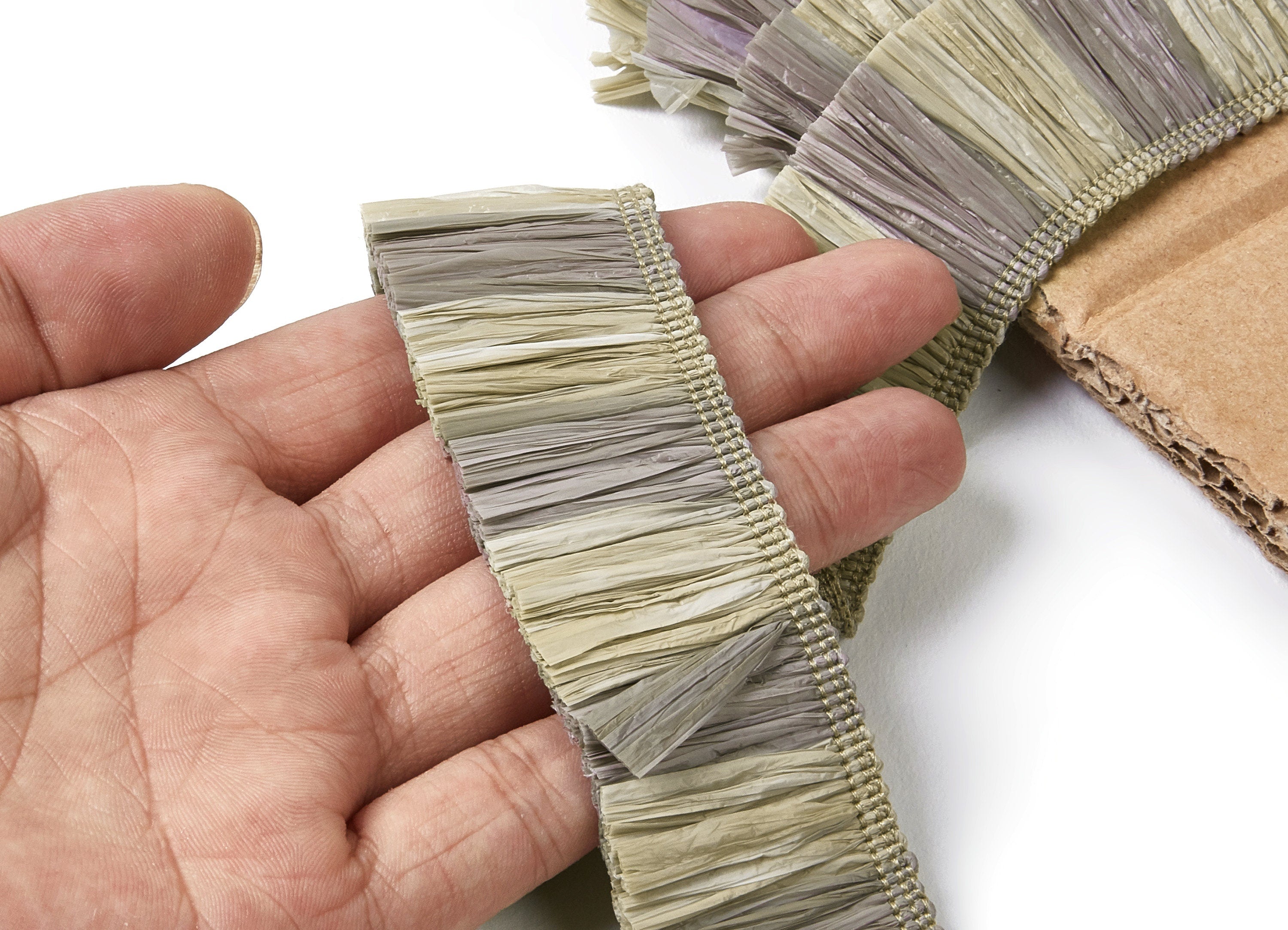 Raffia Tassels Strip - Natural Raffia Grass - Raffia Tassels Skirt - Jewelry Accessories - Earring Findings - 25x2.8mm - RS1007 - DOMEDBAZAAR