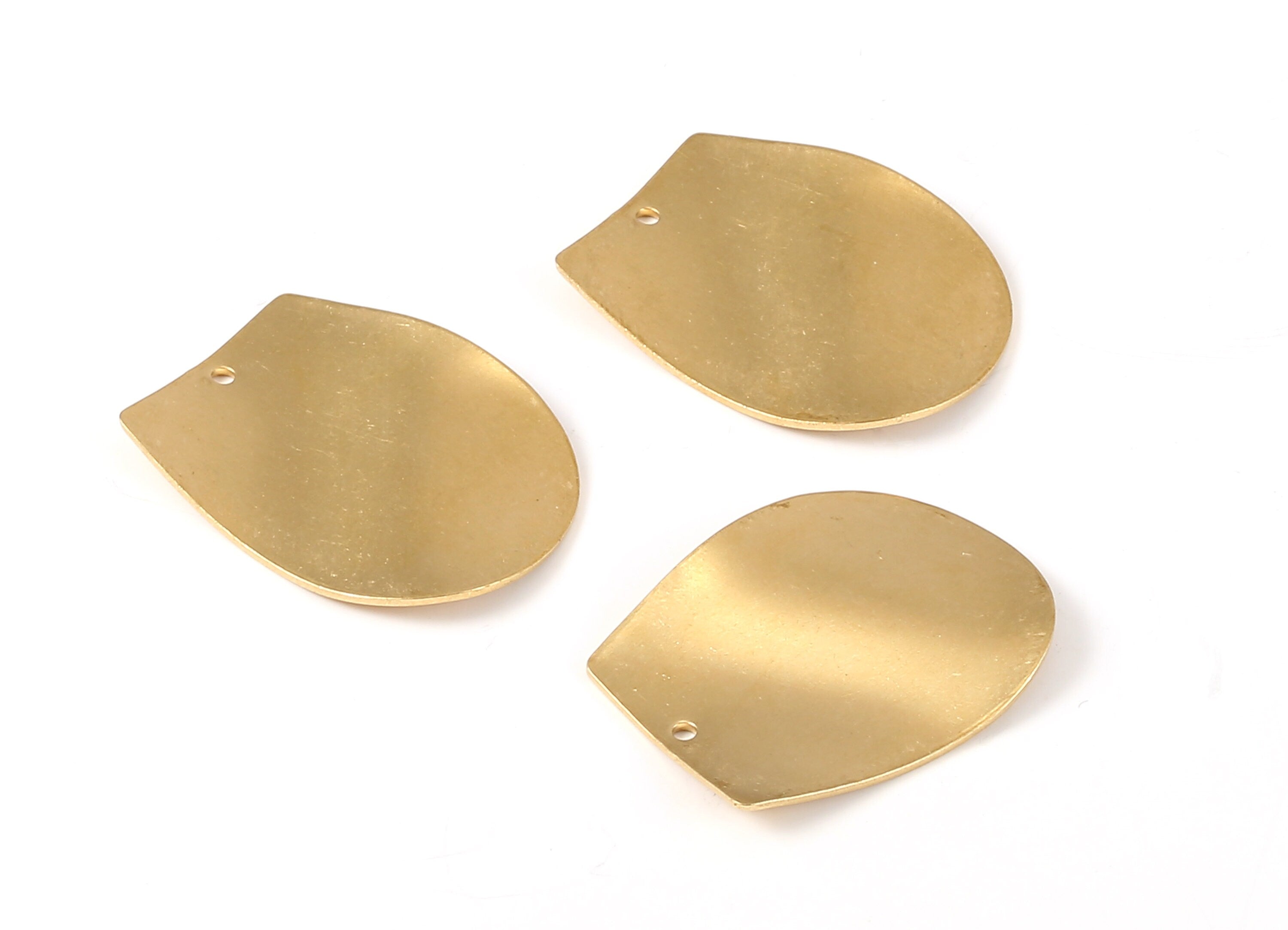 Personalized stamping blank - Brass D Charms - Raw Brass wave D Earrings and Pendant - Earring Findings - 27.03x20.97x0.97mm - PP2169 - DOMEDBAZAAR