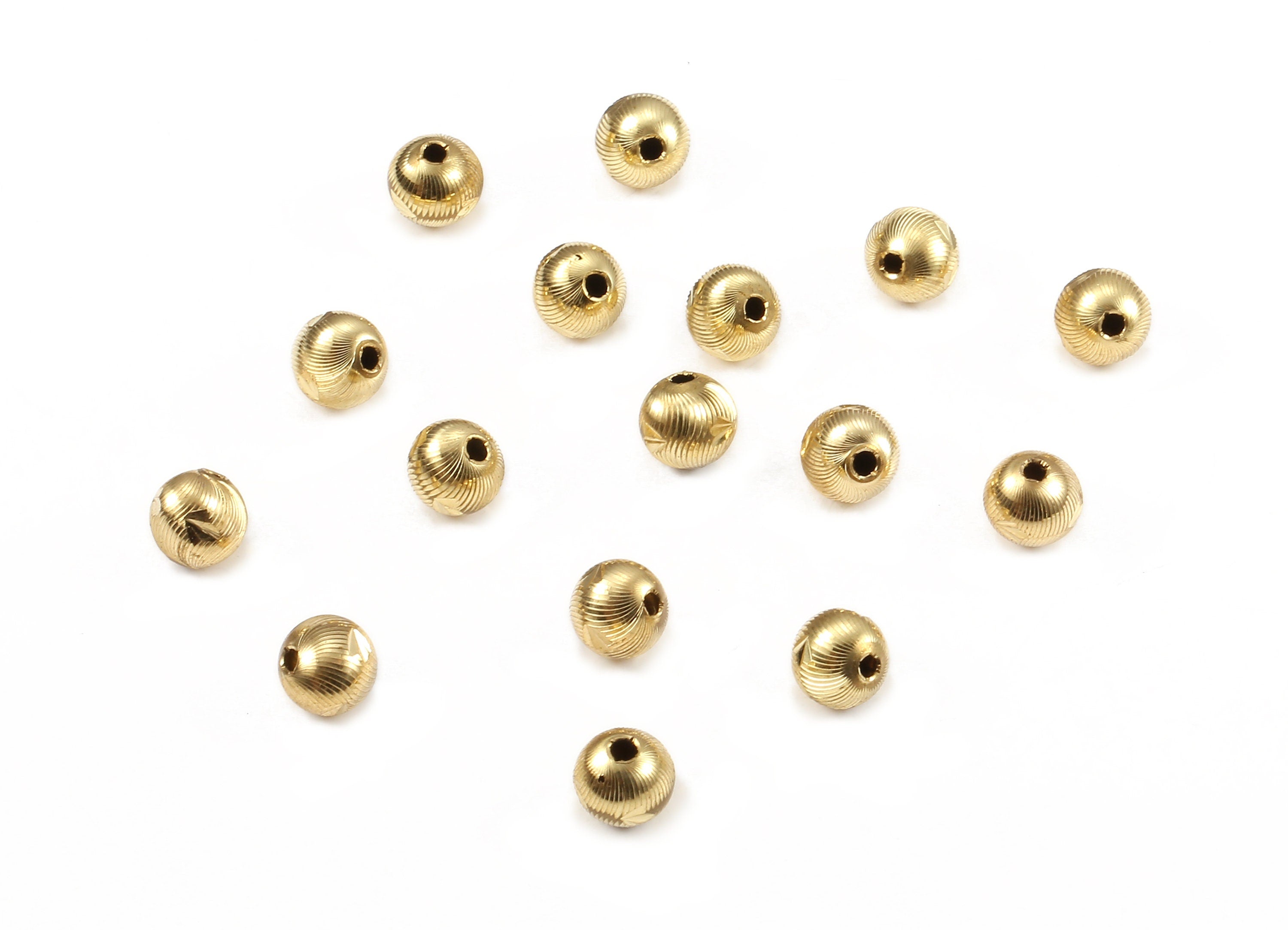 Brass Ball Charms - Raw Brass Beads Earrings and Pendant - Necklace Connectors - Jewelry Supplies - 7.72x7.56mm - PP2289 - DOMEDBAZAAR