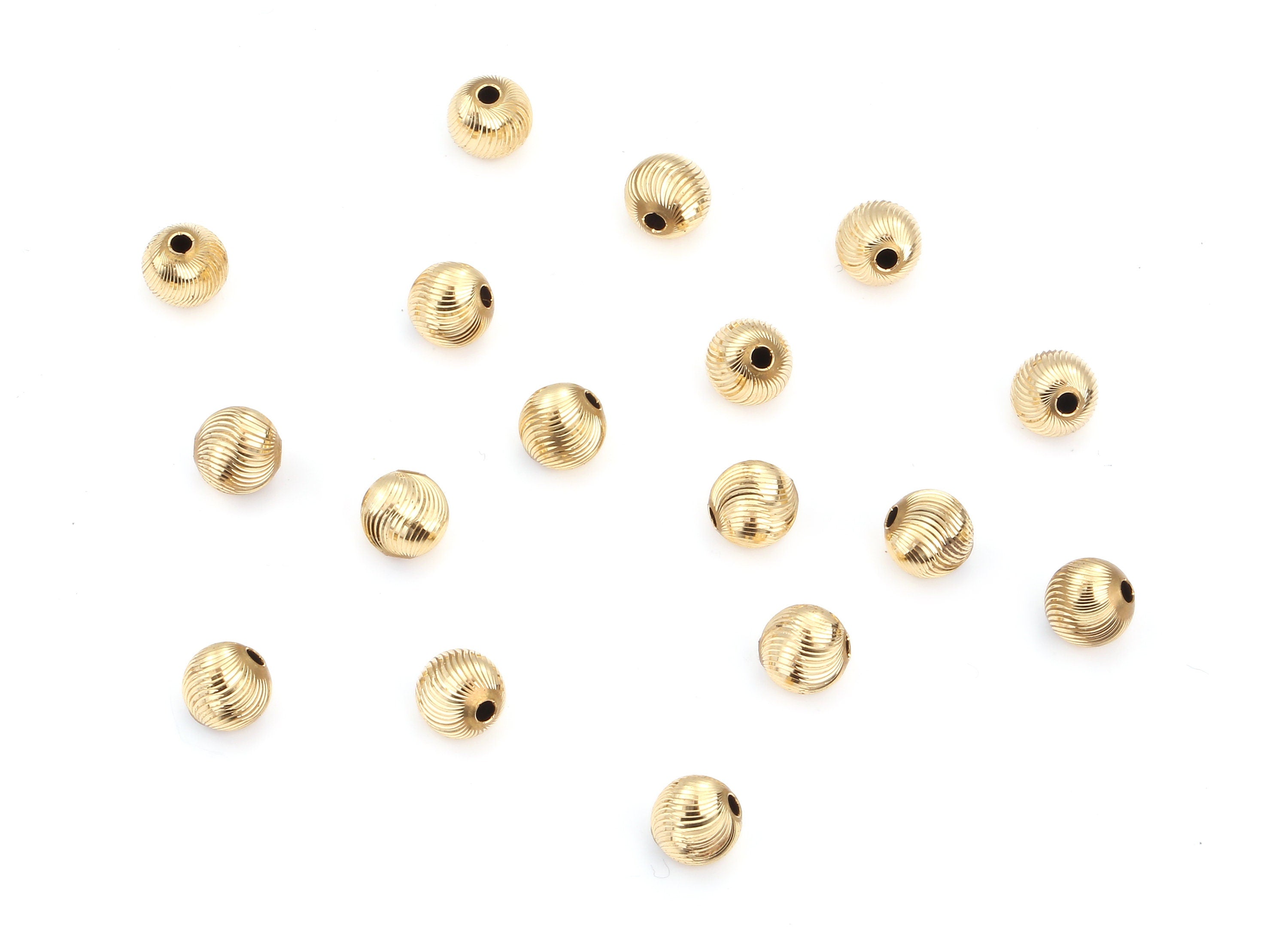 Brass Ball Charms - Raw Brass Beads Earrings and Pendant - Necklace Connectors - Jewelry Supplies - 8.12x7.89mm - PP2296 - DOMEDBAZAAR