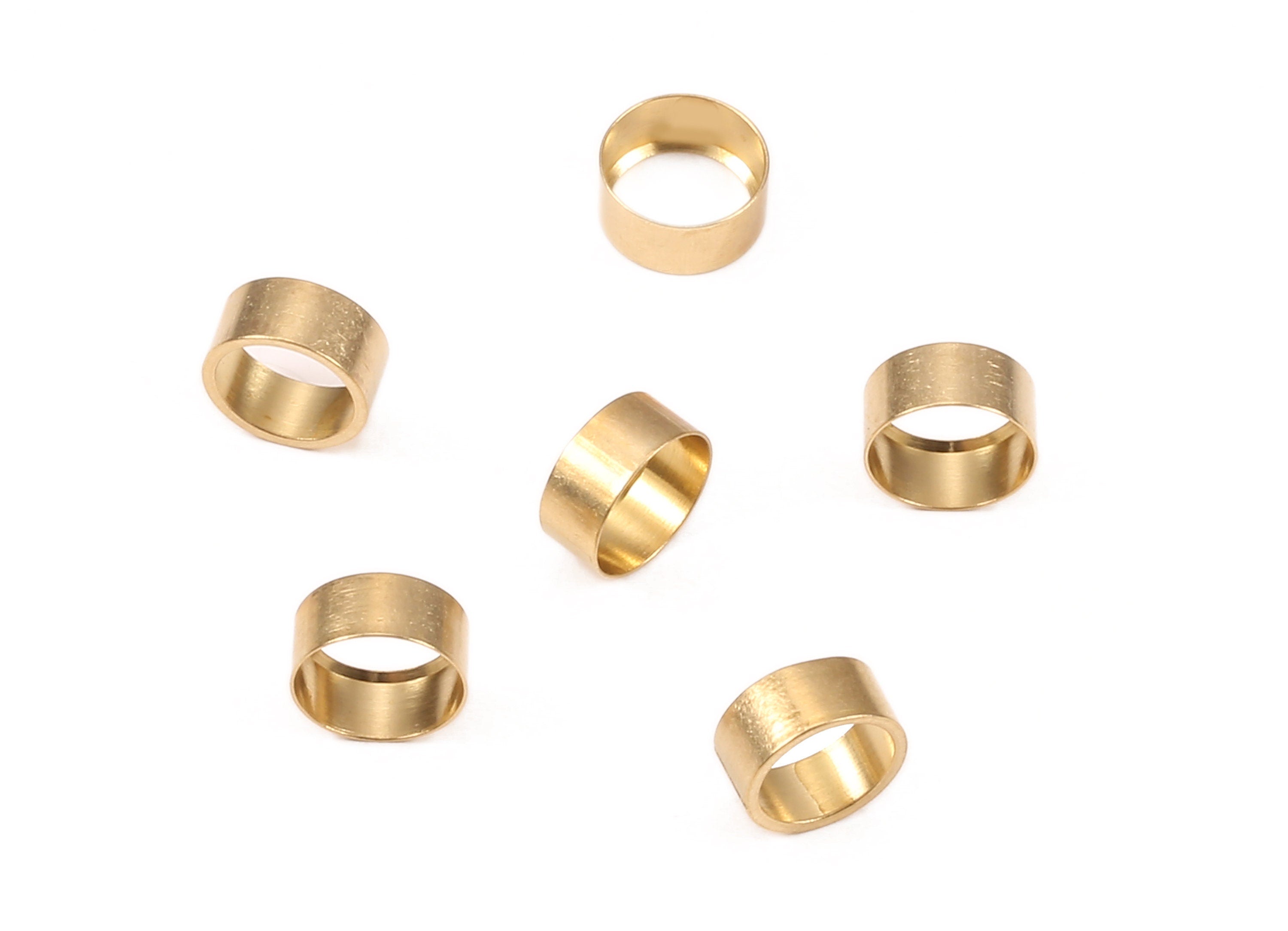 Brass Tube Beads - Raw Brass Tube Beads - Earring Findings - Jewelry Supplies - 9.02x4.21x0.77mm - PP2232 - DOMEDBAZAAR