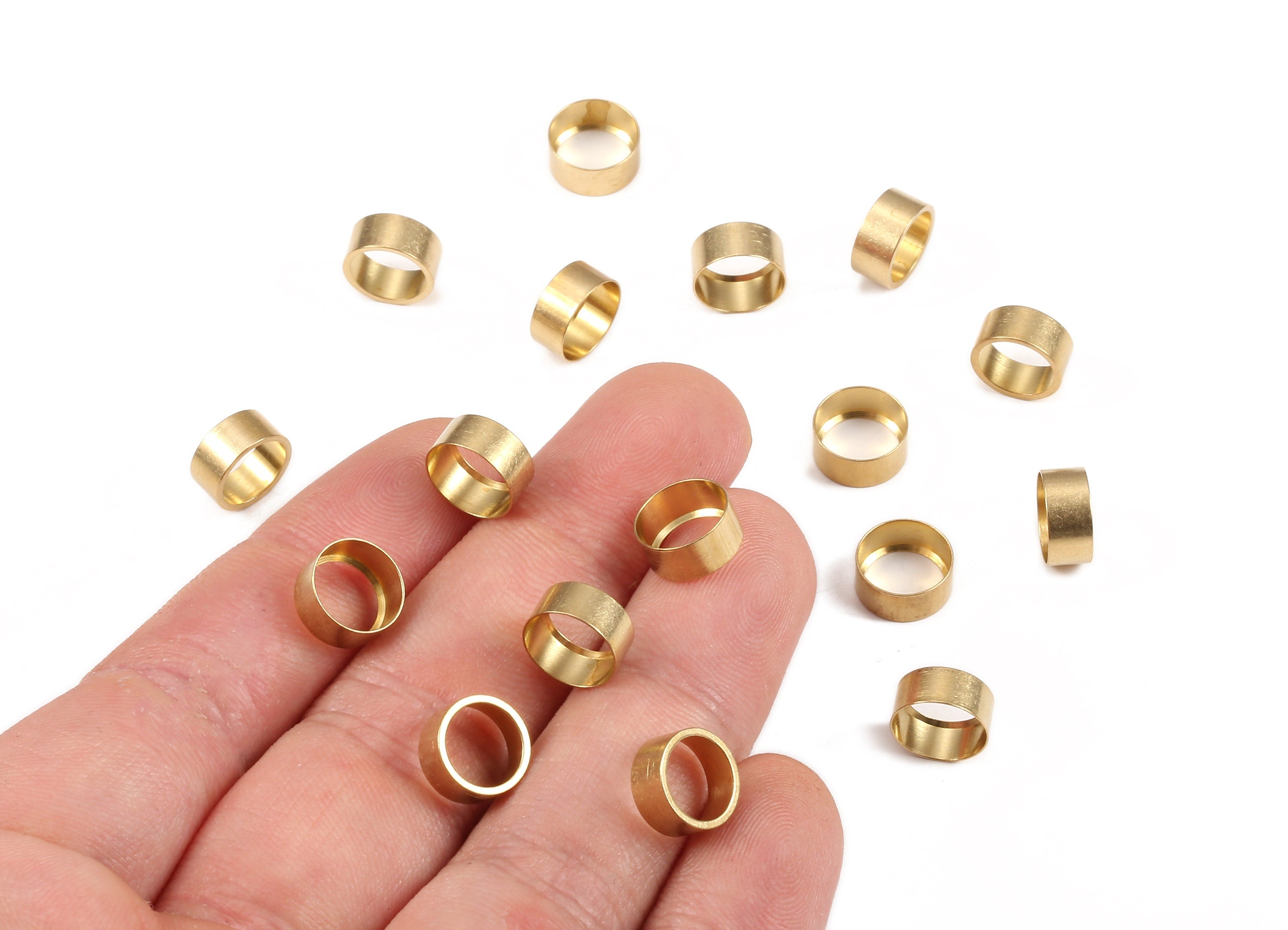 Brass Tube Beads - Raw Brass Tube Beads - Earring Findings - Jewelry Supplies - 9.02x4.21x0.77mm - PP2232 - DOMEDBAZAAR