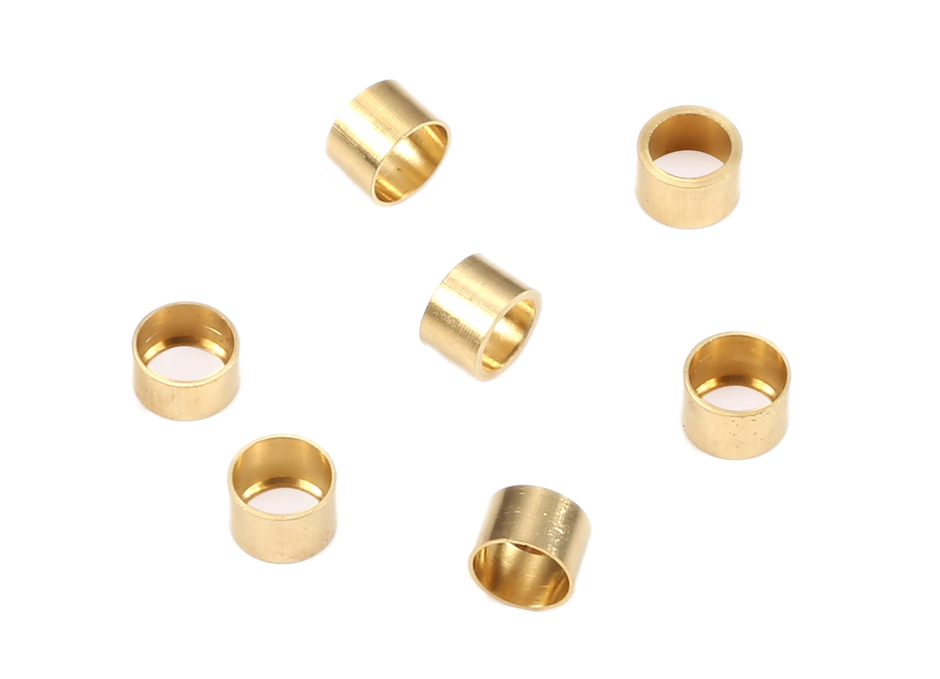 Brass Tube Beads - Raw Brass Tube Beads - Earring Findings - Jewellery Supplies - 6x3.89x0.67mm- PP2234 - DOMEDBAZAAR