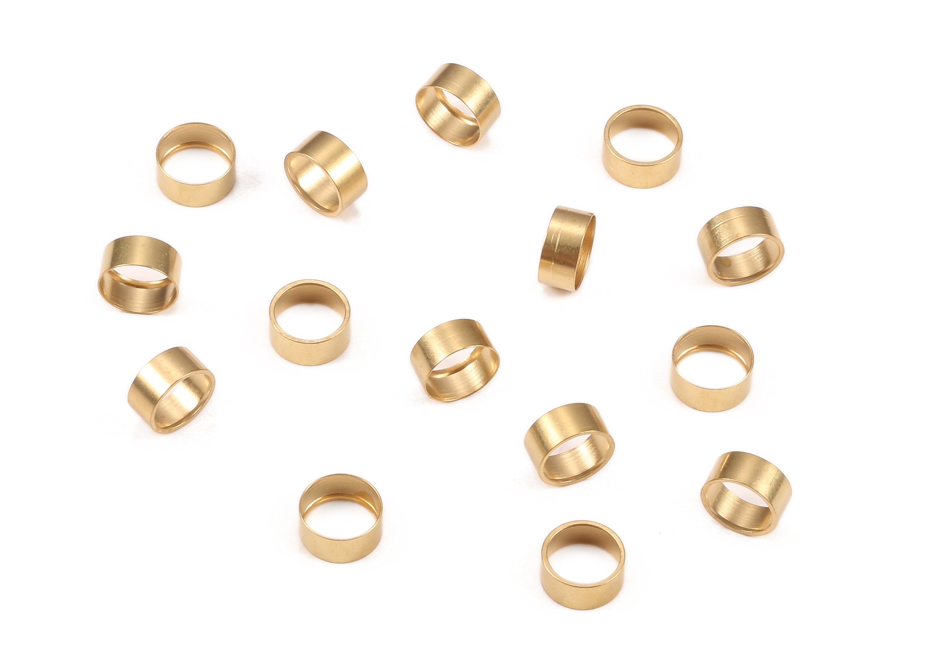 Brass Tube Beads - Raw Brass Tube Beads - Earring Findings - Jewelry Supplies - 9.05x4.22x0.65mm - PP2235 - DOMEDBAZAAR