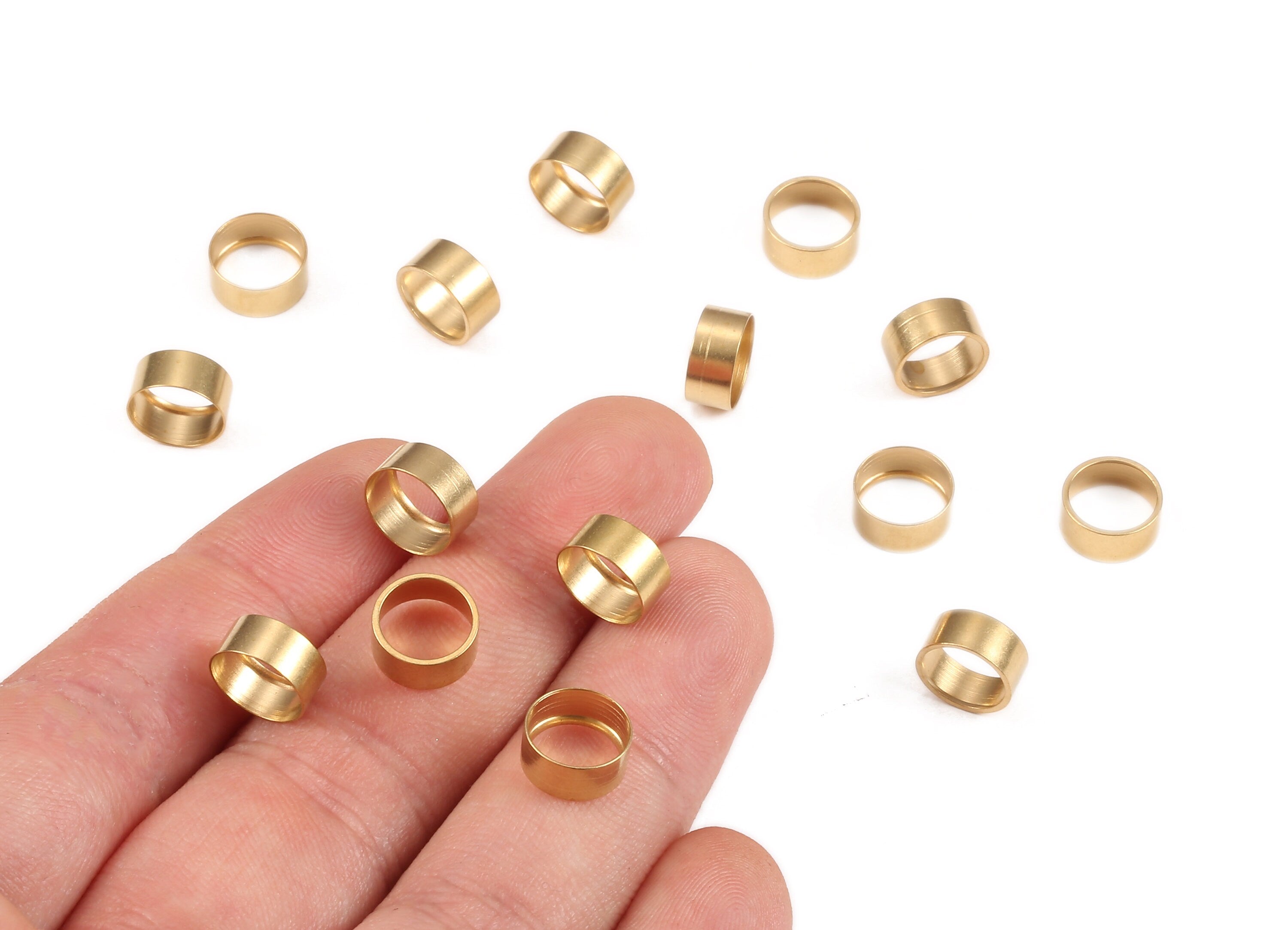 Brass Tube Beads - Raw Brass Tube Beads - Earring Findings - Jewelry Supplies - 9.05x4.22x0.65mm - PP2235 - DOMEDBAZAAR