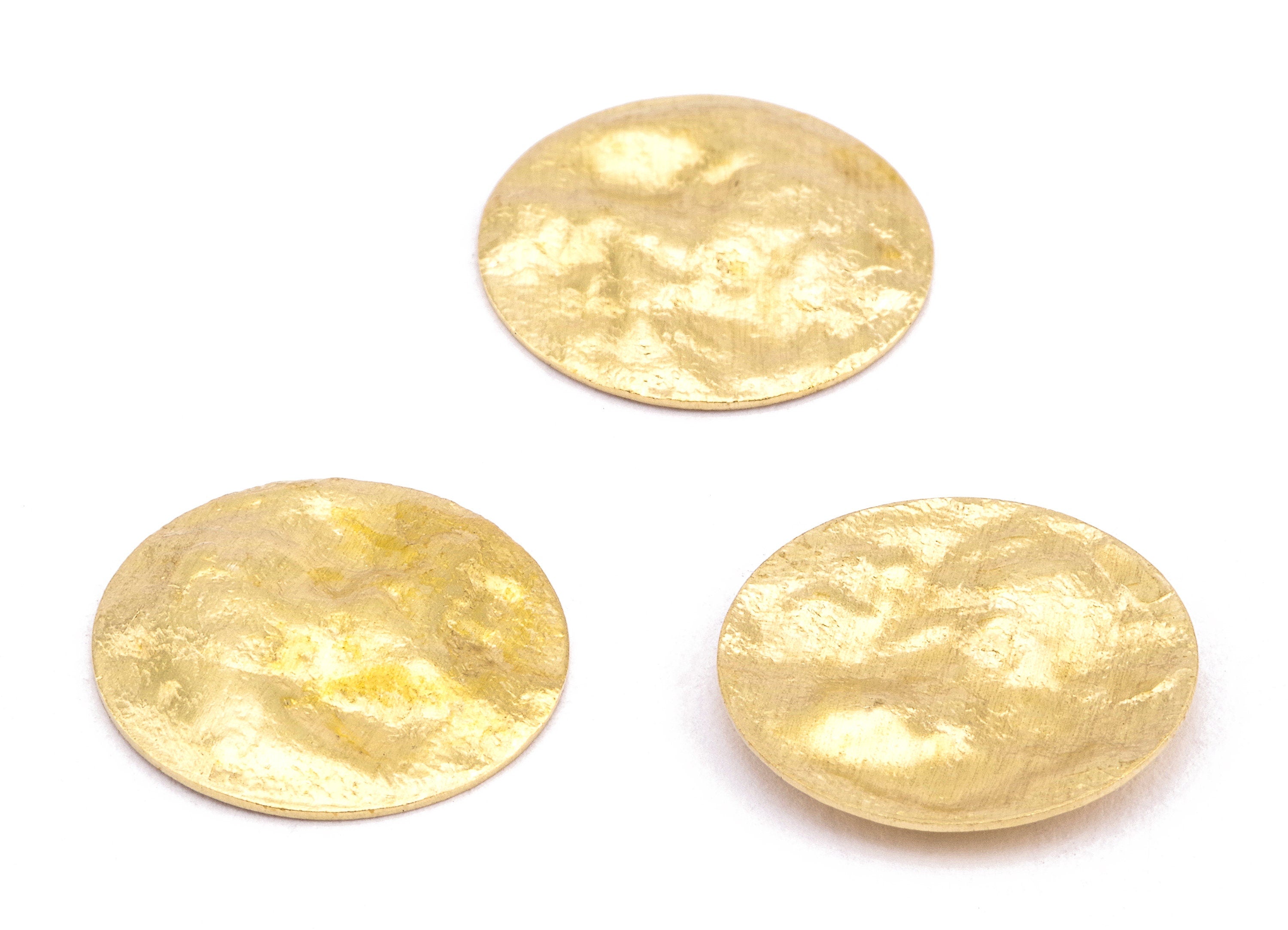 Brass Round Charms - Raw Brass Round Earrings and Pendant - Earring Findings - Jewelry Supplies - 15.02x15.02x0.6mm - PP2197 - DOMEDBAZAAR