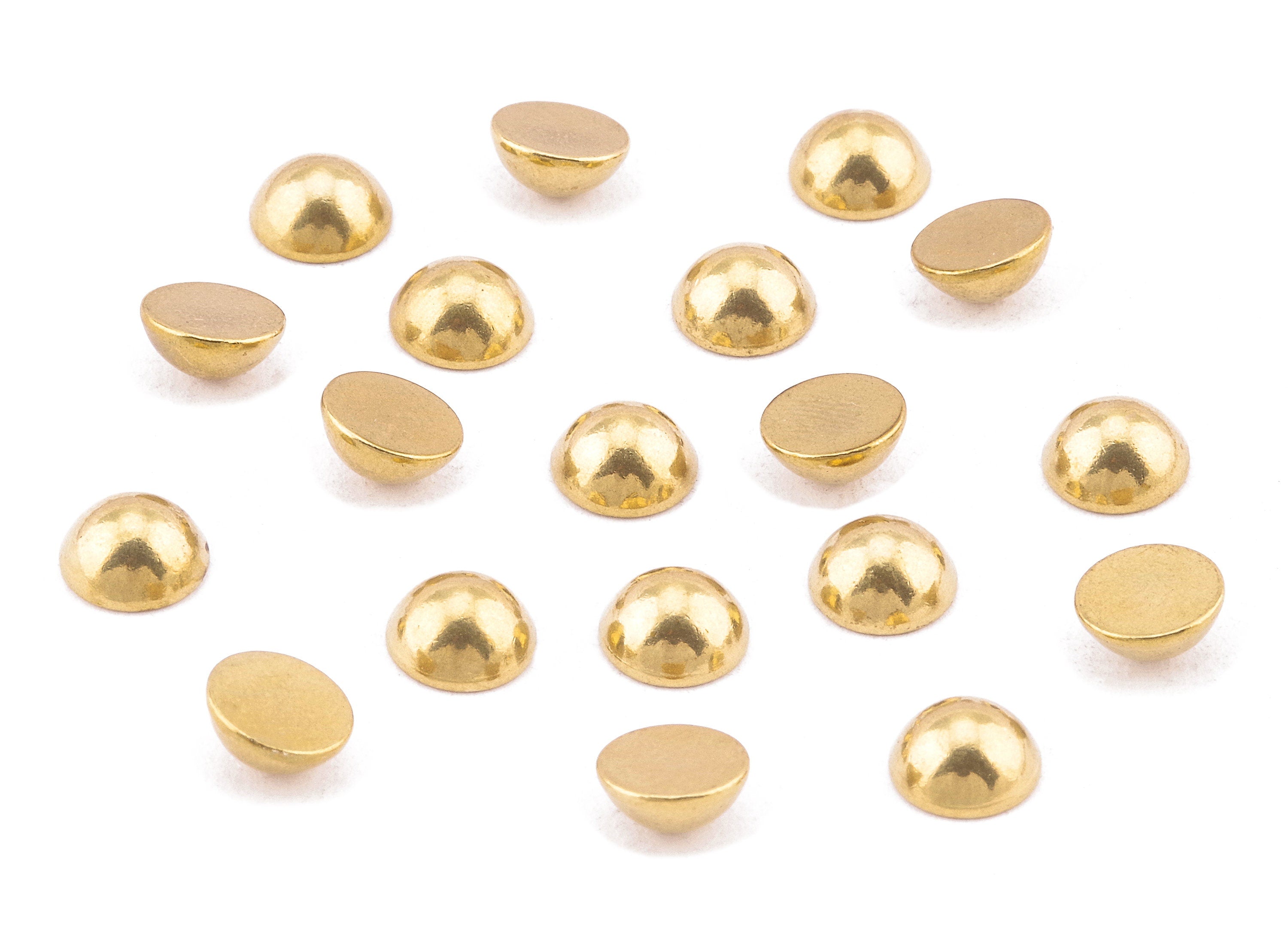 Brass Cabochon Round Tag - Raw Brass Cabochon Round Tag Stamping Blank Earring and pendant - Jewelry Supplies - 5.97x2.91x2.91mm - PP2217 - DOMEDBAZAAR