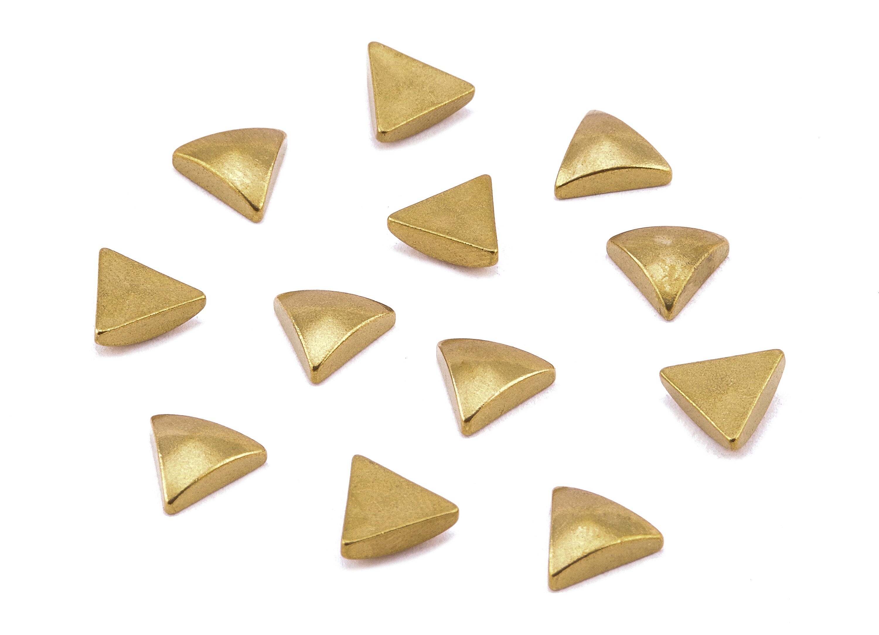 Brass Cabochon Triangle Tag - Raw Brass Stamping Blank Earring and pendant - Jewelry Supplies - 7.94x7.94x3.1mm - PP2257 - DOMEDBAZAAR