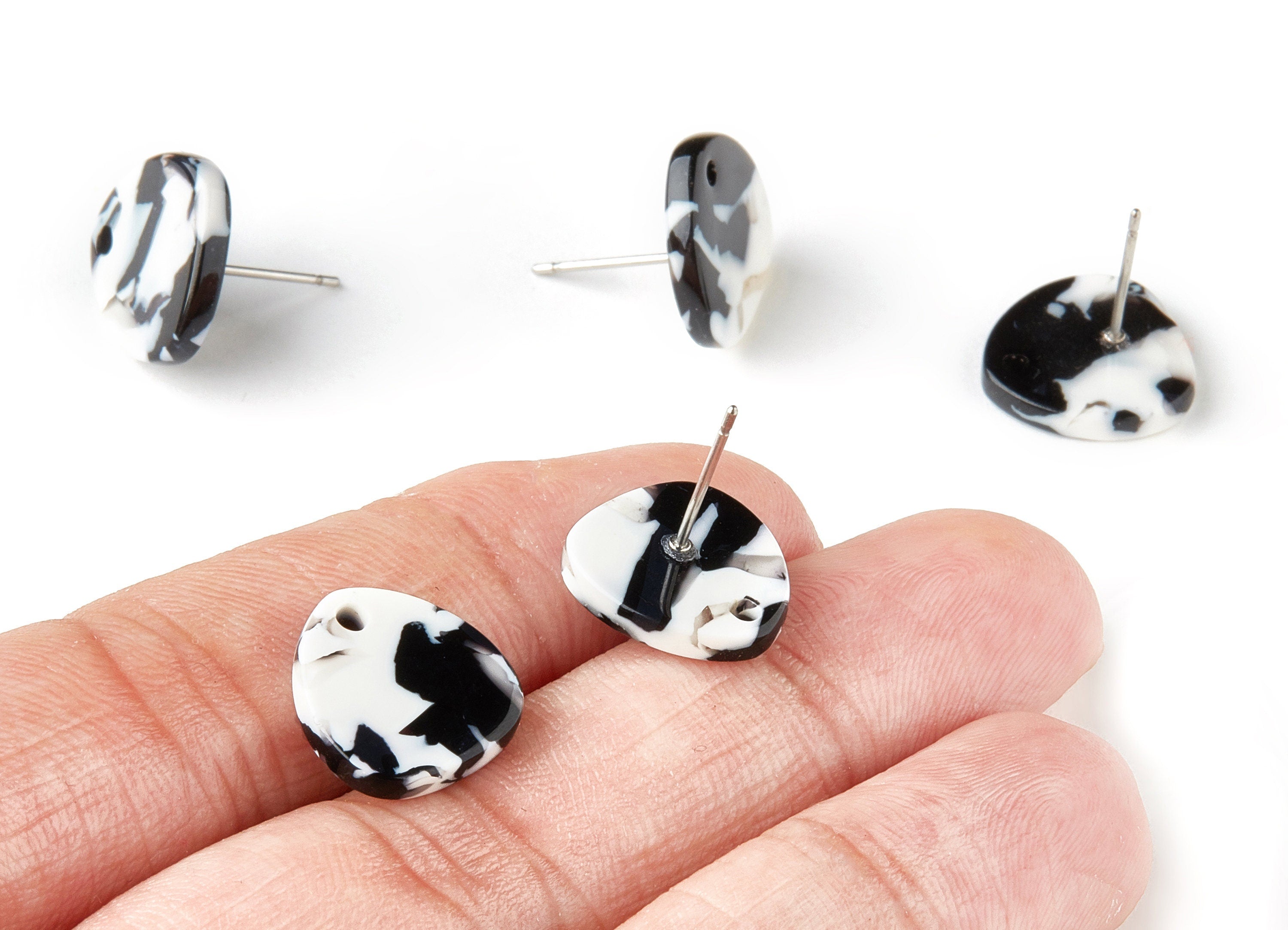 Acetate Triangle Earring Post - Triangle Earring Stud - Earring Post - Jewelry Supplies - Color Code: A261 - 13.8x13.8x2.54mm - AC1590-A261 - DOMEDBAZAAR
